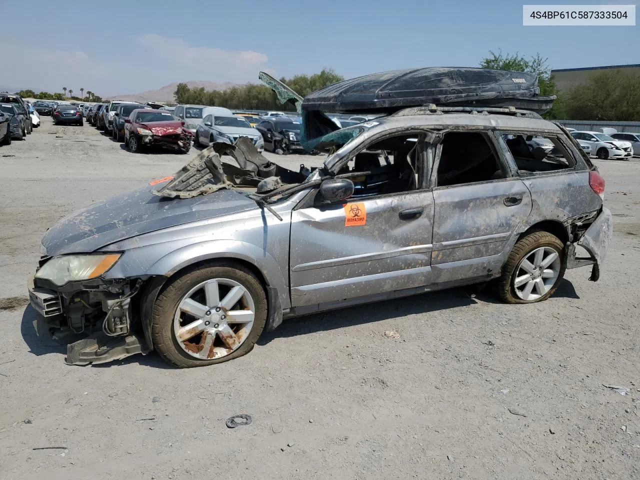 2008 Subaru Outback 2.5I VIN: 4S4BP61C587333504 Lot: 63217584