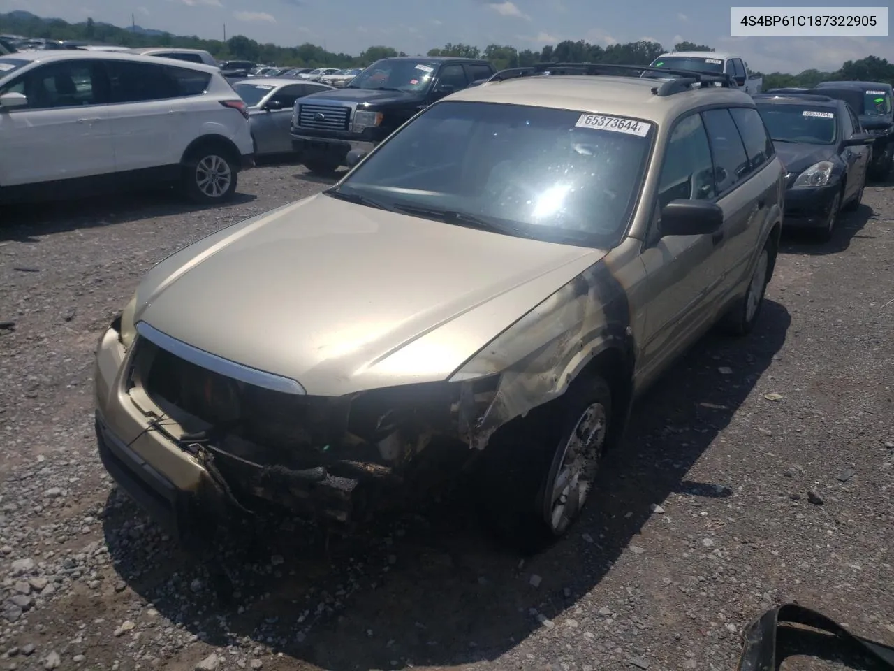 2008 Subaru Outback 2.5I VIN: 4S4BP61C187322905 Lot: 65373644