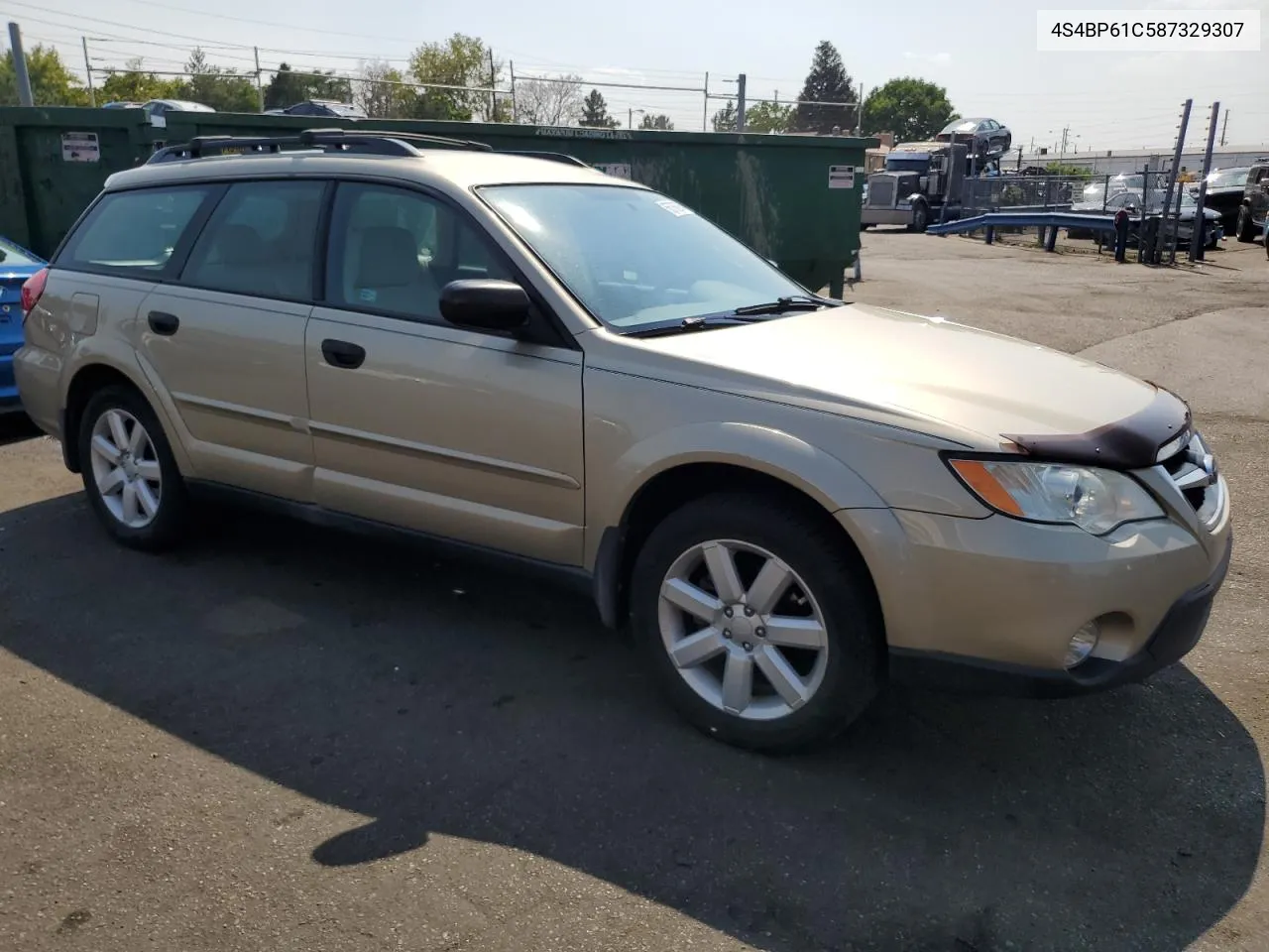 2008 Subaru Outback 2.5I VIN: 4S4BP61C587329307 Lot: 65766974