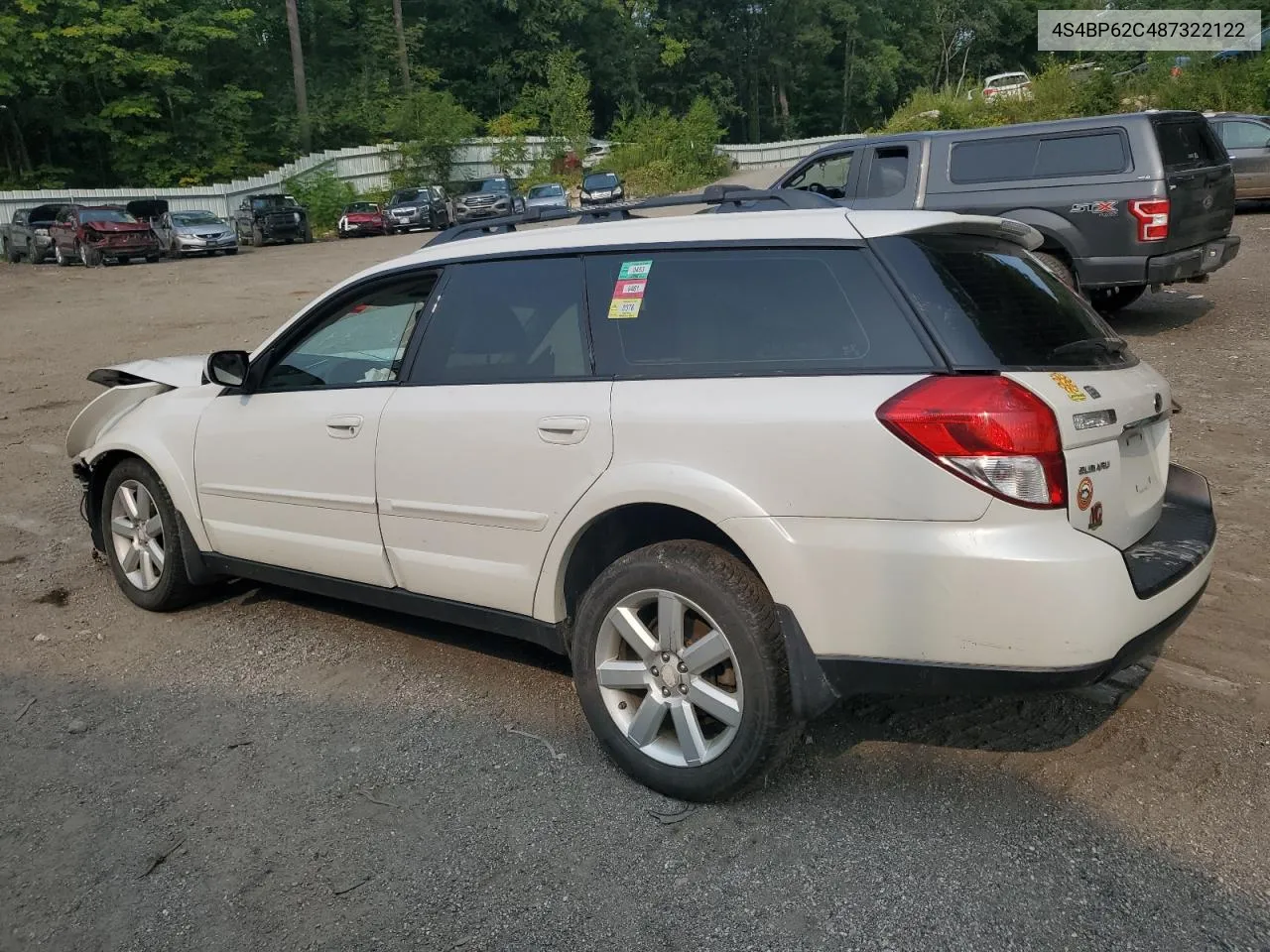 2008 Subaru Outback 2.5I Limited VIN: 4S4BP62C487322122 Lot: 67341954