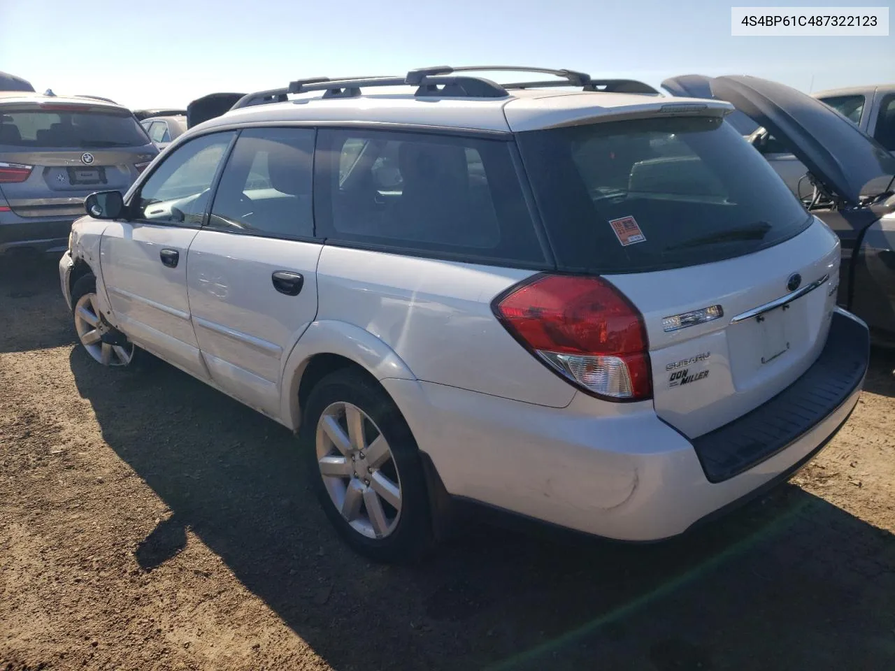 2008 Subaru Outback 2.5I VIN: 4S4BP61C487322123 Lot: 69572234