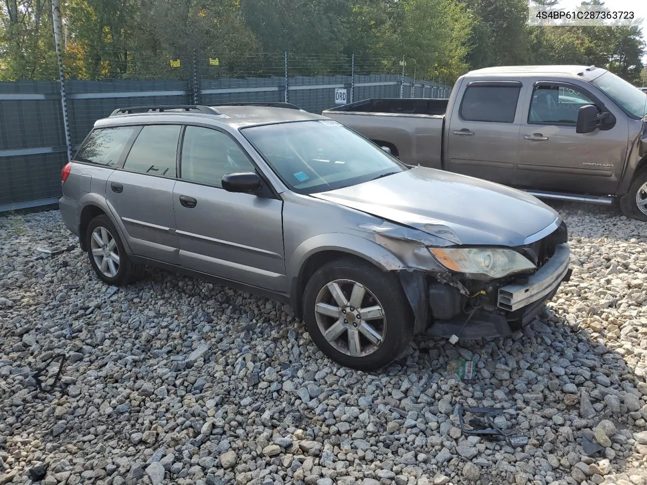 2008 Subaru Outback 2.5I VIN: 4S4BP61C287363723 Lot: 72141284