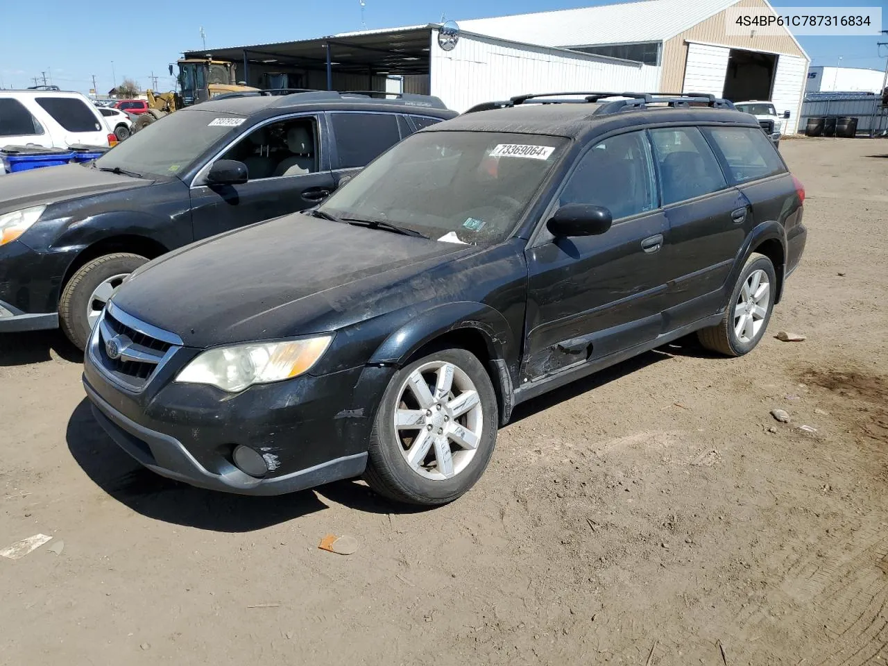 2008 Subaru Outback 2.5I VIN: 4S4BP61C787316834 Lot: 73369064