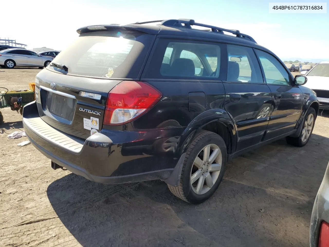 2008 Subaru Outback 2.5I VIN: 4S4BP61C787316834 Lot: 73369064