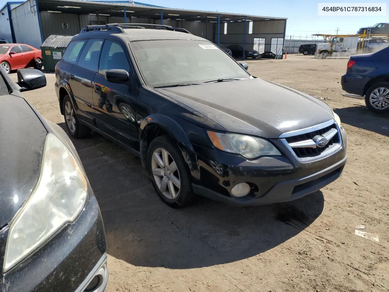 2008 Subaru Outback 2.5I VIN: 4S4BP61C787316834 Lot: 73369064