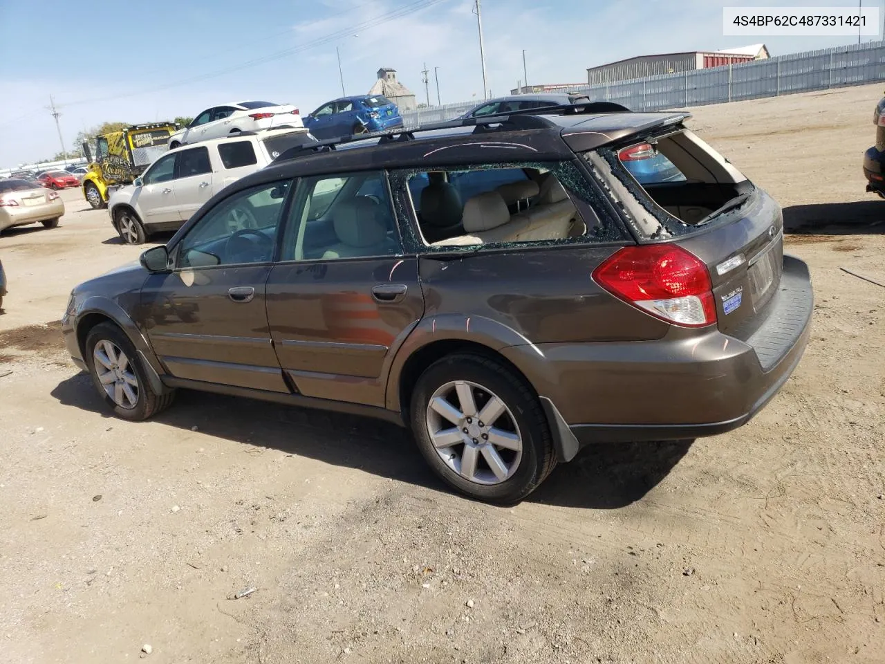 2008 Subaru Outback 2.5I Limited VIN: 4S4BP62C487331421 Lot: 73645624