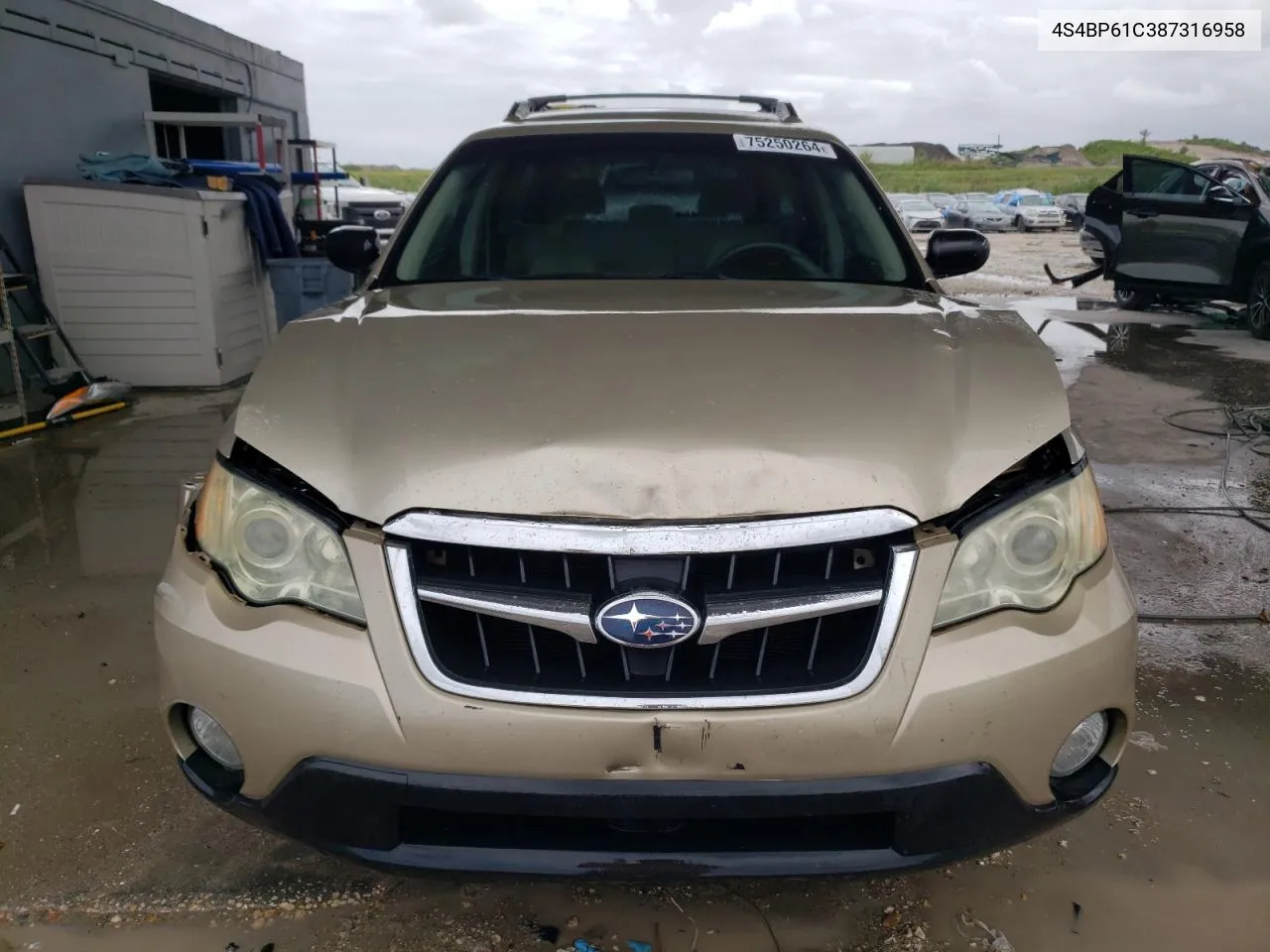 2008 Subaru Outback 2.5I VIN: 4S4BP61C387316958 Lot: 75250264