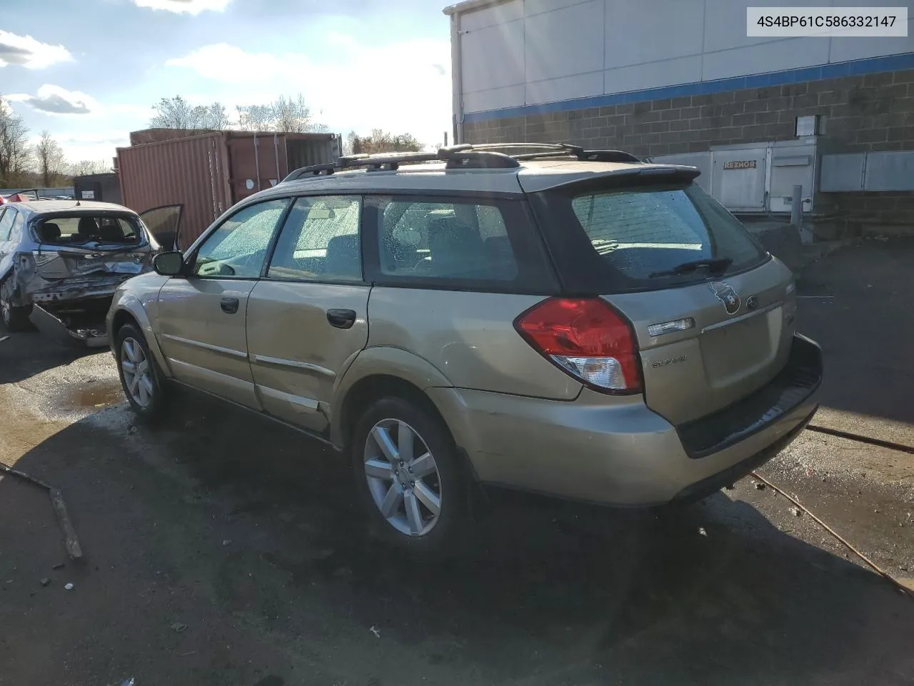 2008 Subaru Outback 2.5I VIN: 4S4BP61C586332147 Lot: 76495454