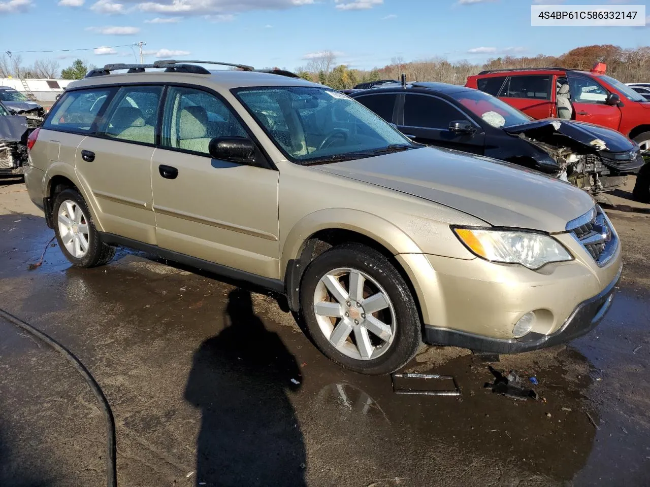 2008 Subaru Outback 2.5I VIN: 4S4BP61C586332147 Lot: 76495454