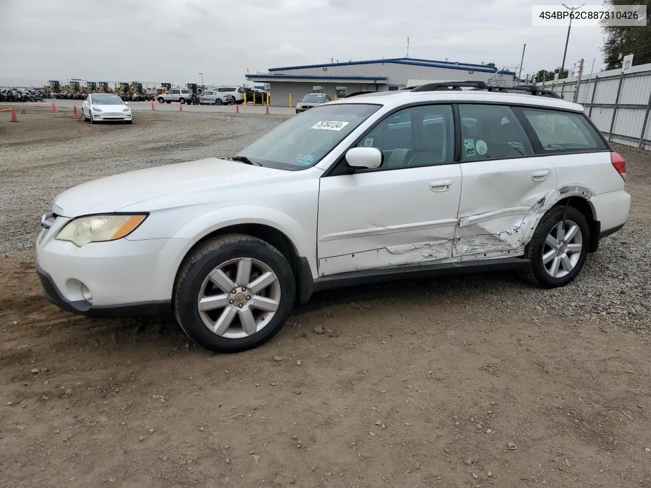 2008 Subaru Outback 2.5I Limited VIN: 4S4BP62C887310426 Lot: 76784134