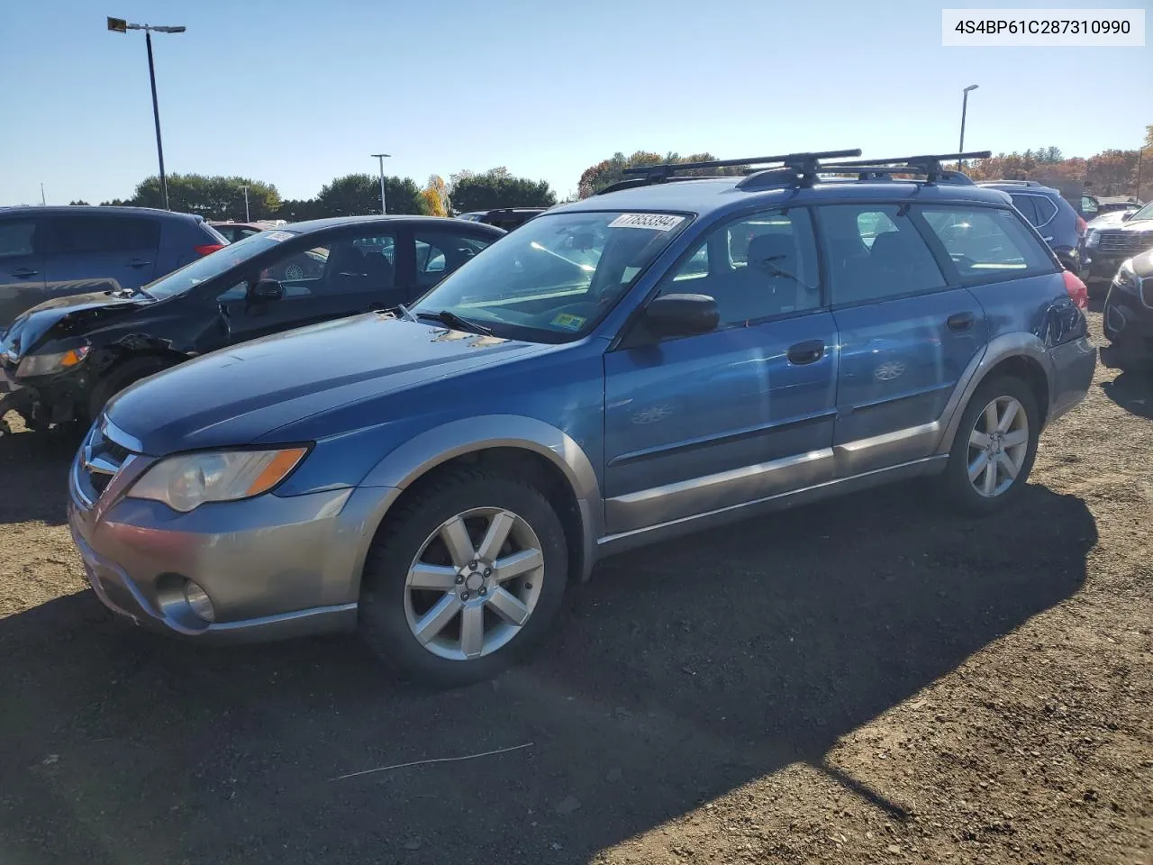 2008 Subaru Outback 2.5I VIN: 4S4BP61C287310990 Lot: 77853394