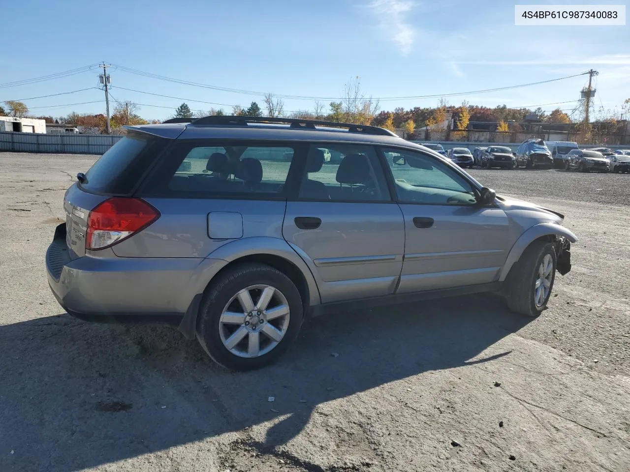 2008 Subaru Outback 2.5I VIN: 4S4BP61C987340083 Lot: 78010344