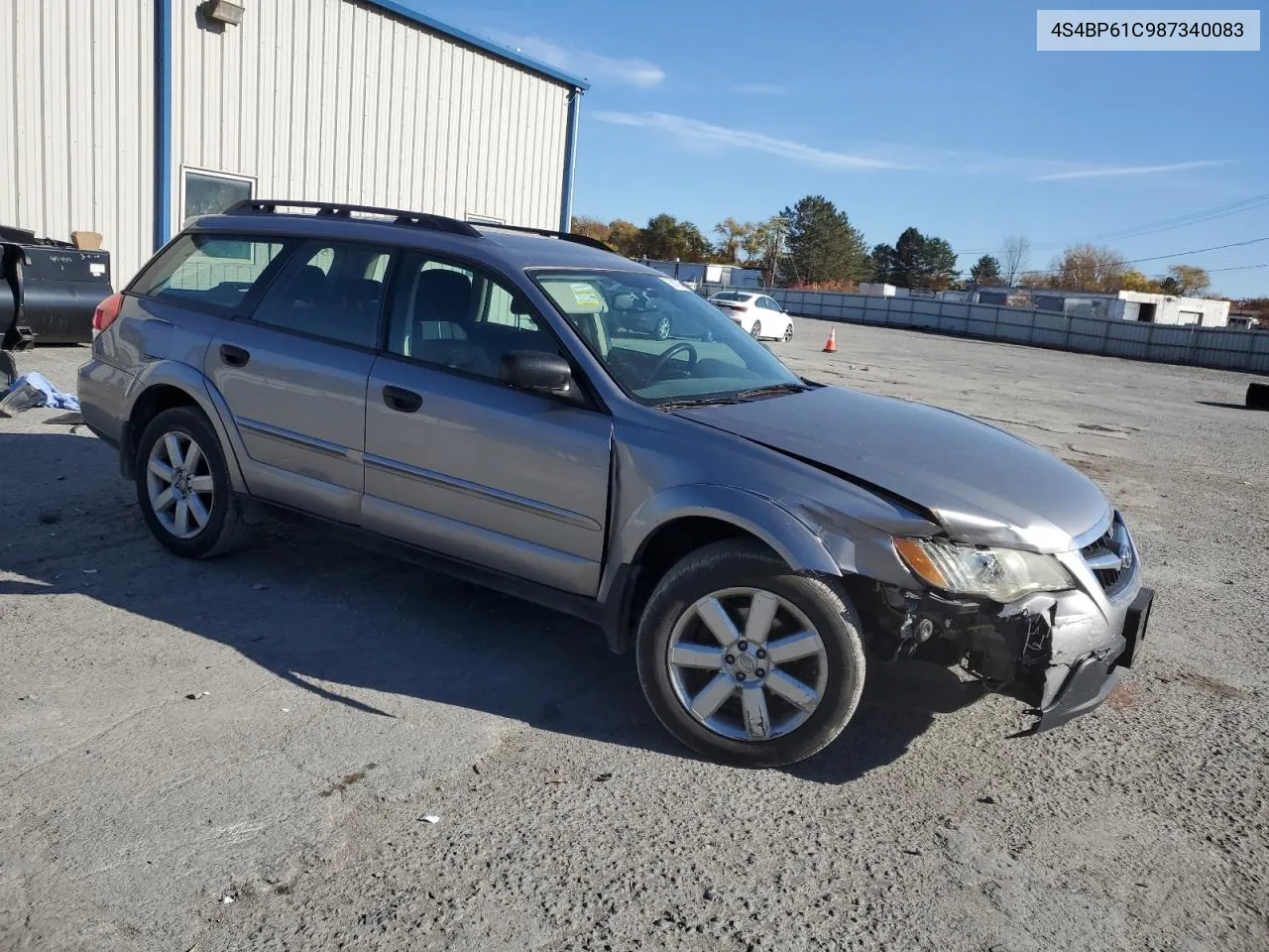 2008 Subaru Outback 2.5I VIN: 4S4BP61C987340083 Lot: 78010344