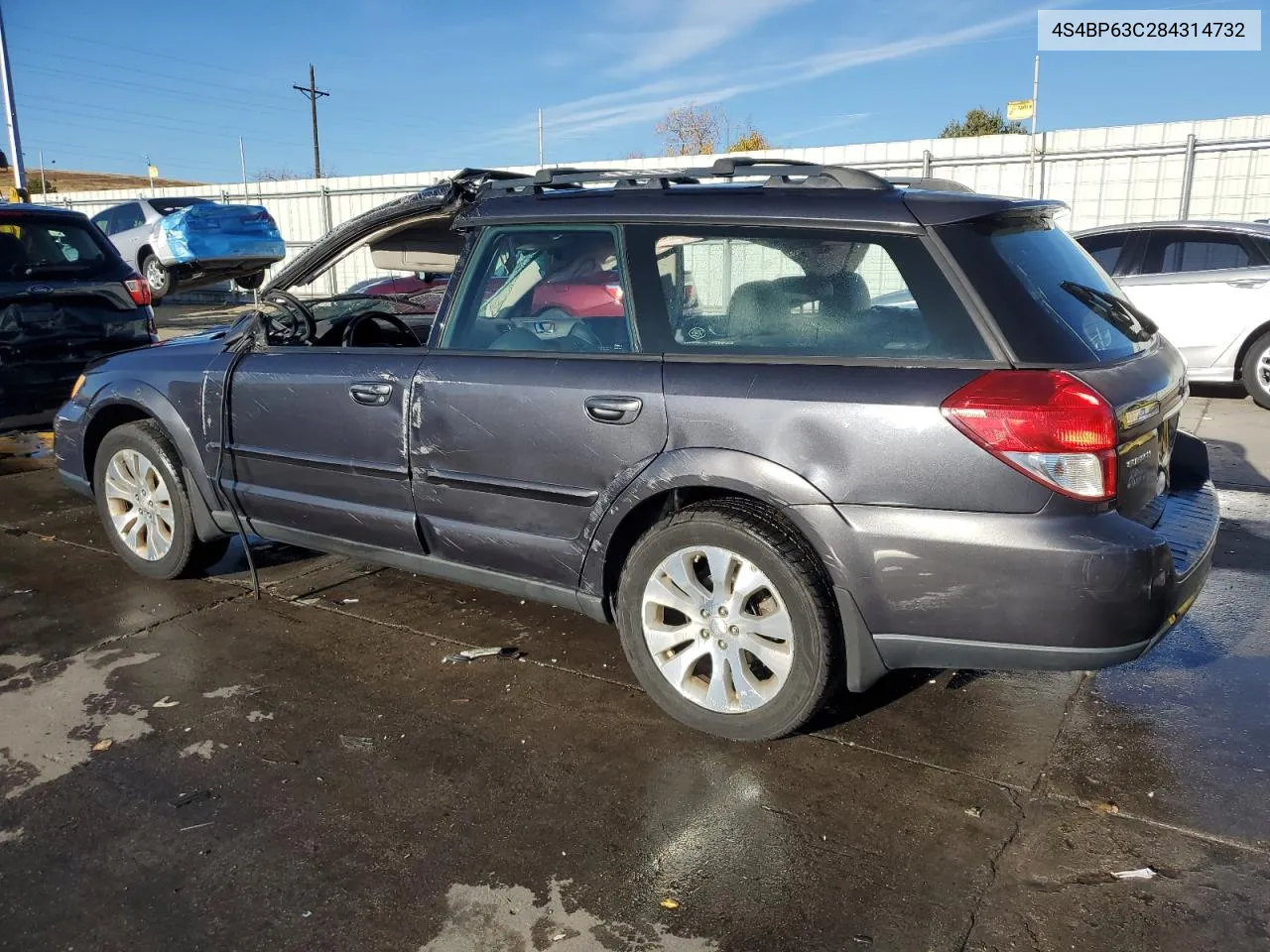 2008 Subaru Outback 2.5Xt Limited VIN: 4S4BP63C284314732 Lot: 78280094