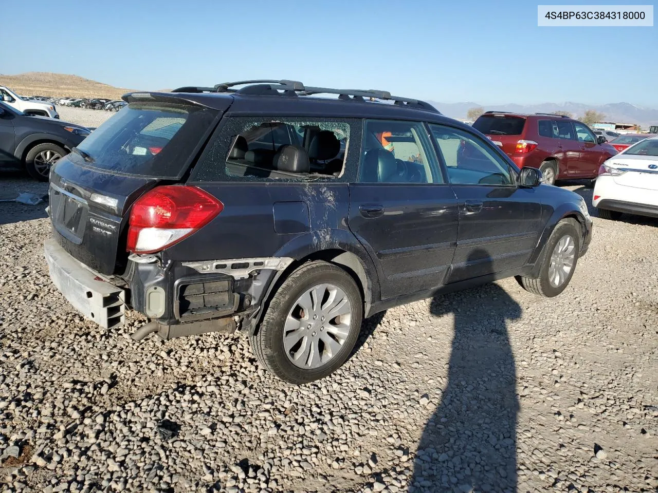 2008 Subaru Outback 2.5Xt Limited VIN: 4S4BP63C384318000 Lot: 79937114