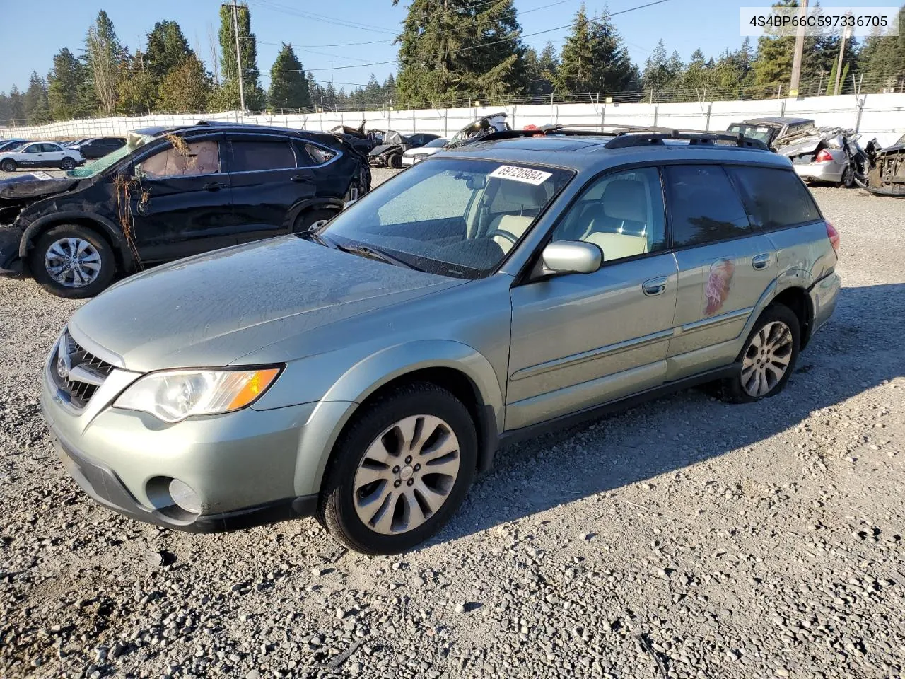 2009 Subaru Outback 2.5I Limited VIN: 4S4BP66C597336705 Lot: 69720984