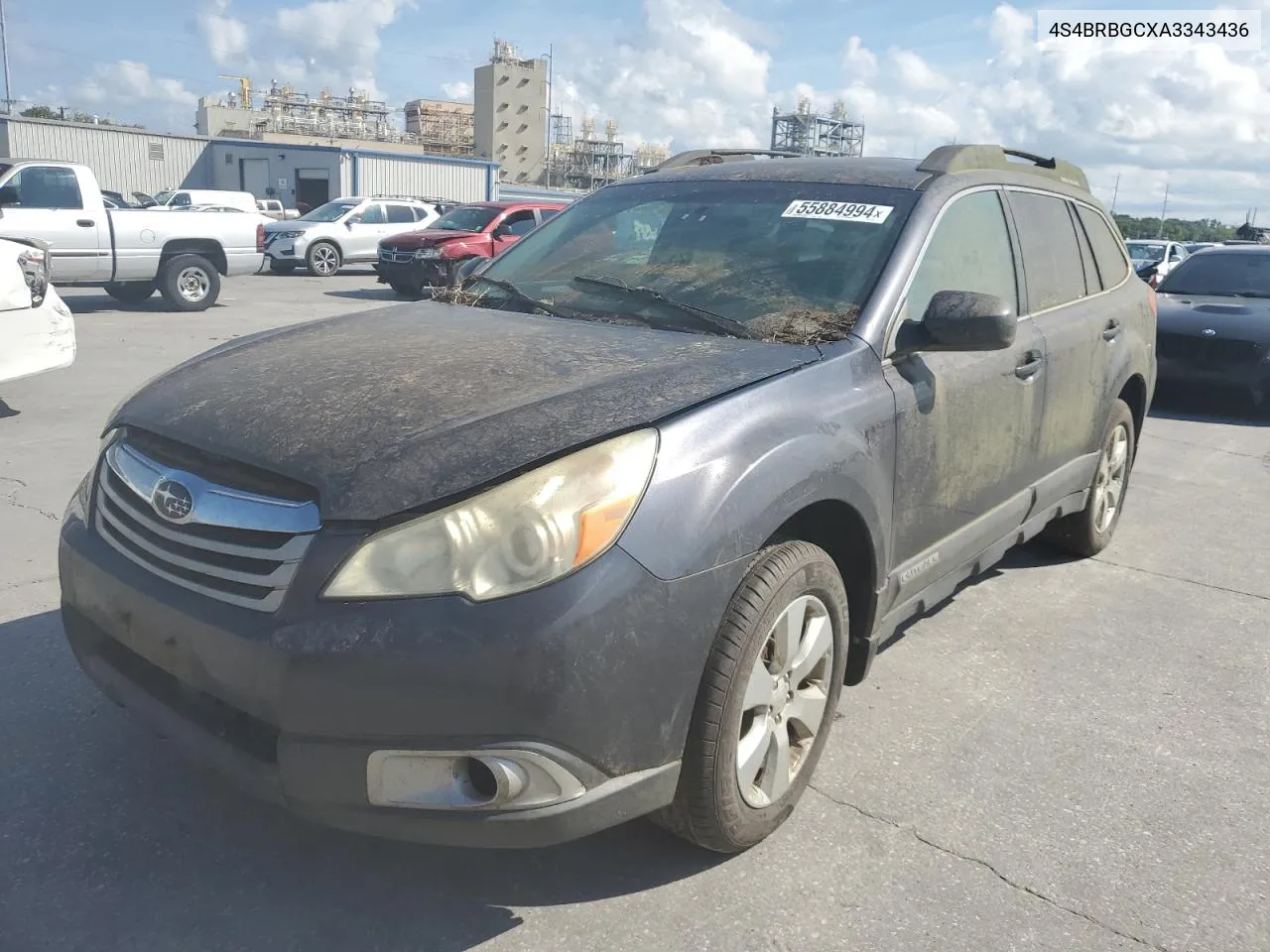 2010 Subaru Outback 2.5I Premium VIN: 4S4BRBGCXA3343436 Lot: 55884994