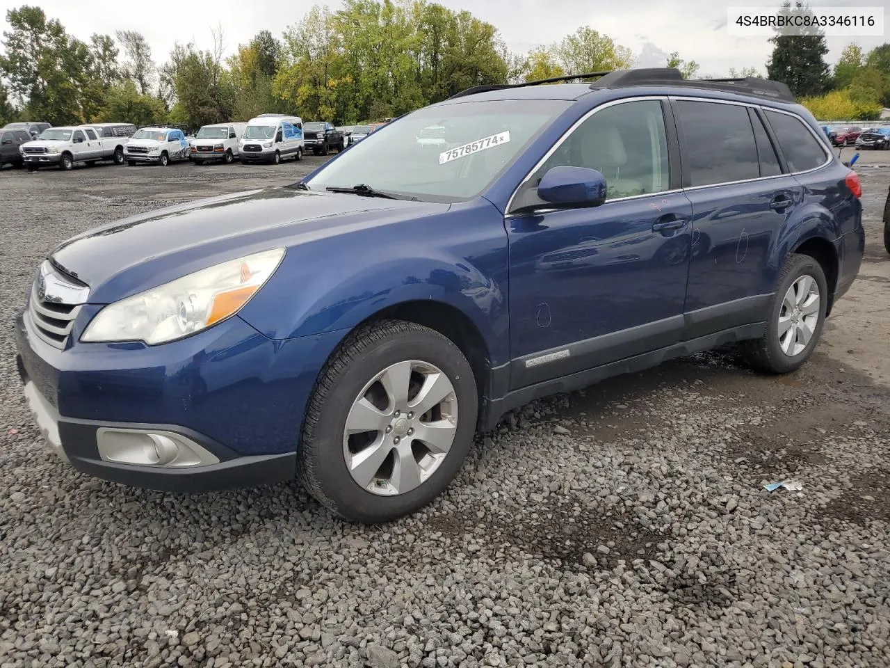 2010 Subaru Outback 2.5I Limited VIN: 4S4BRBKC8A3346116 Lot: 75785774