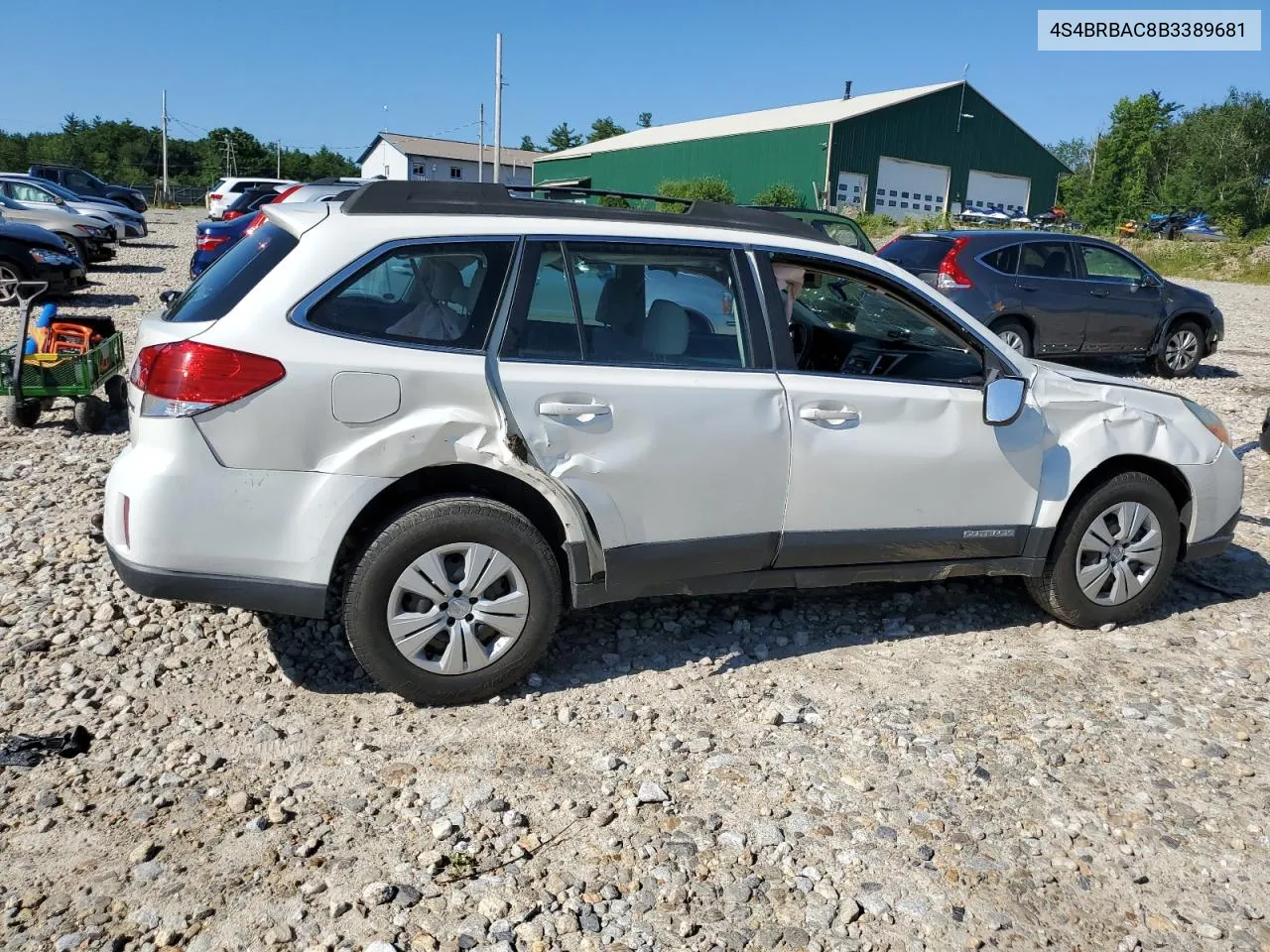 2011 Subaru Outback 2.5I VIN: 4S4BRBAC8B3389681 Lot: 61586684