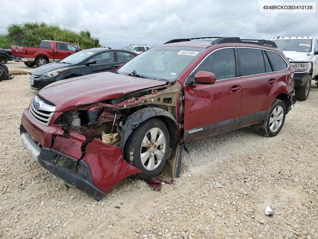 2011 Subaru Outback 2.5I Limited VIN: 4S4BRCKC0B3410138 Lot: 64261664