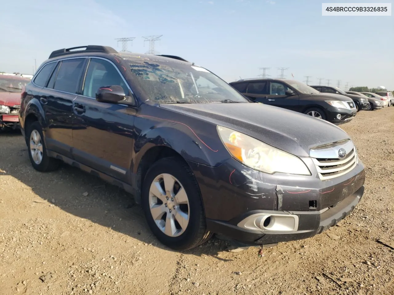 2011 Subaru Outback 2.5I Premium VIN: 4S4BRCCC9B3326835 Lot: 65383104