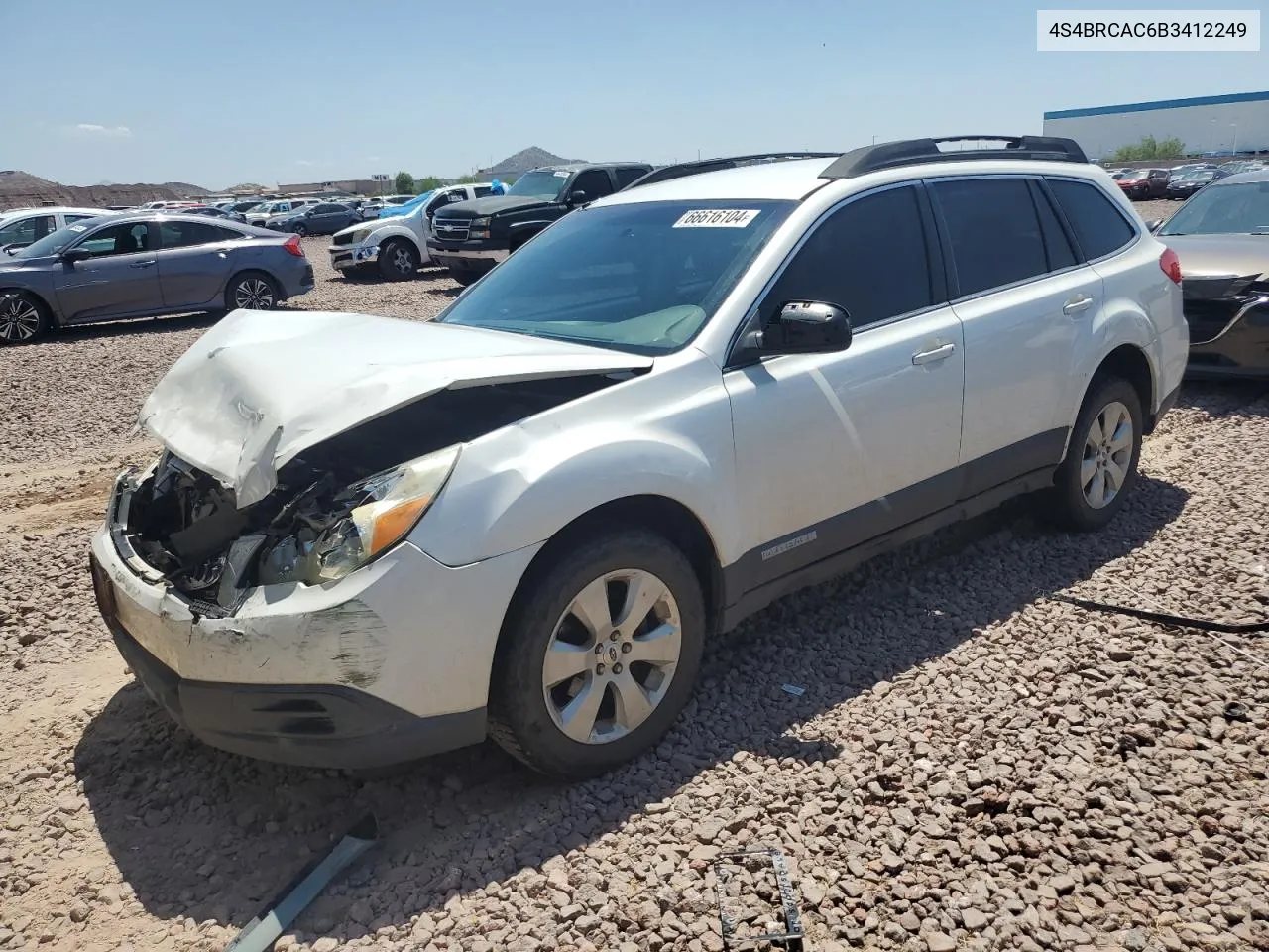 2011 Subaru Outback 2.5I VIN: 4S4BRCAC6B3412249 Lot: 66616104