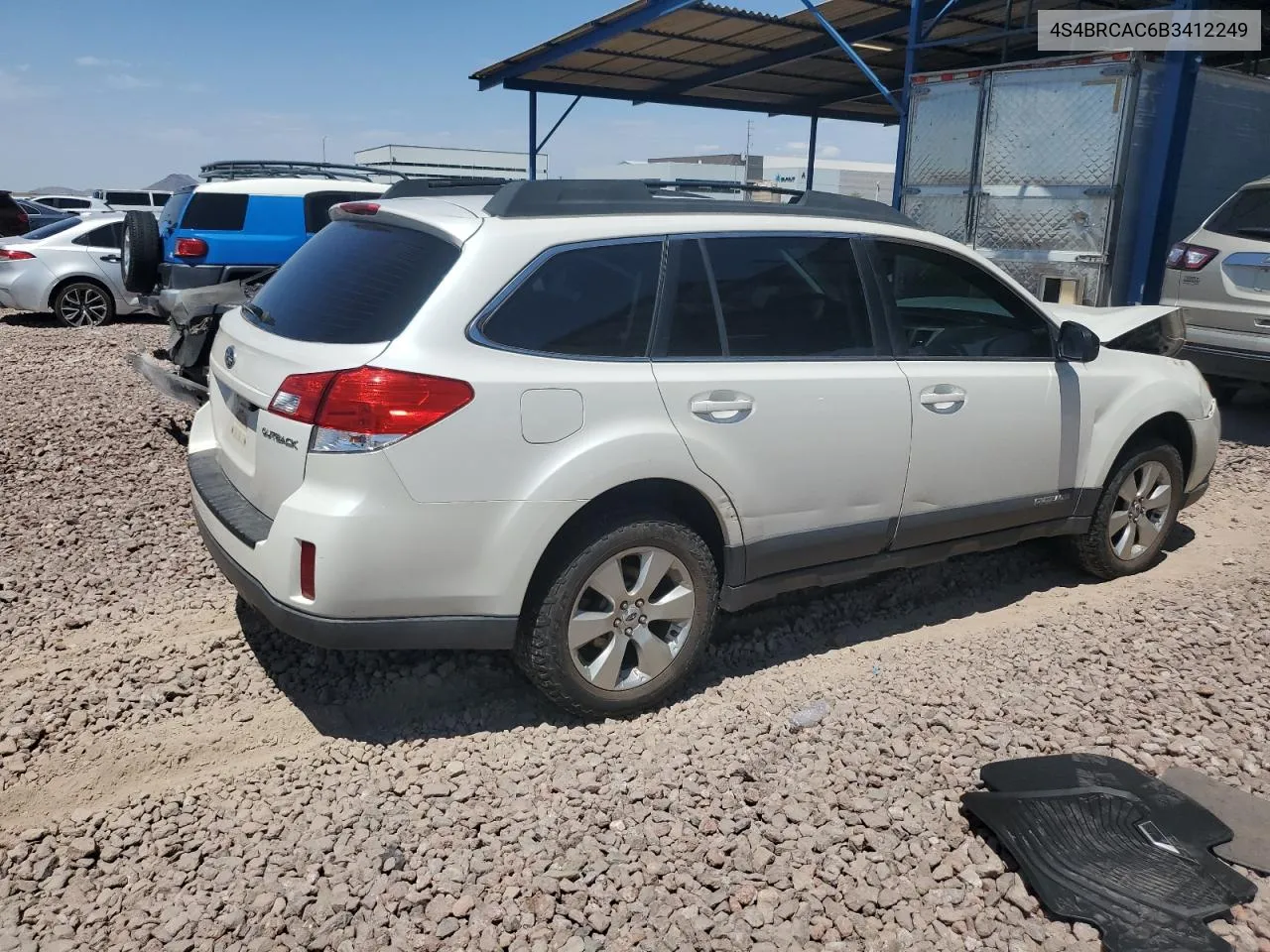 2011 Subaru Outback 2.5I VIN: 4S4BRCAC6B3412249 Lot: 66616104