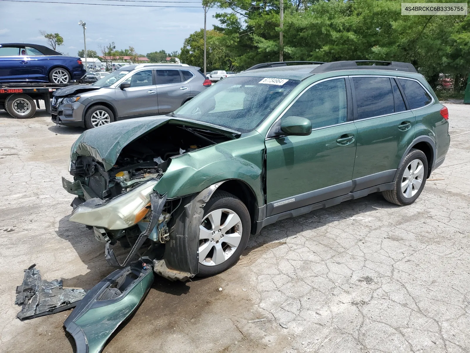 4S4BRCKC6B3336756 2011 Subaru Outback 2.5I Limited