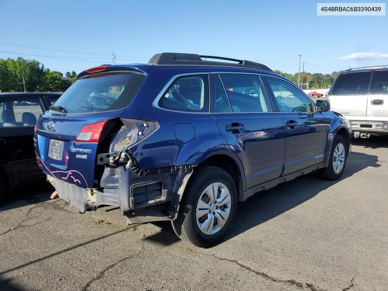 2011 Subaru Outback 2.5I VIN: 4S4BRBAC6B3390439 Lot: 68620994