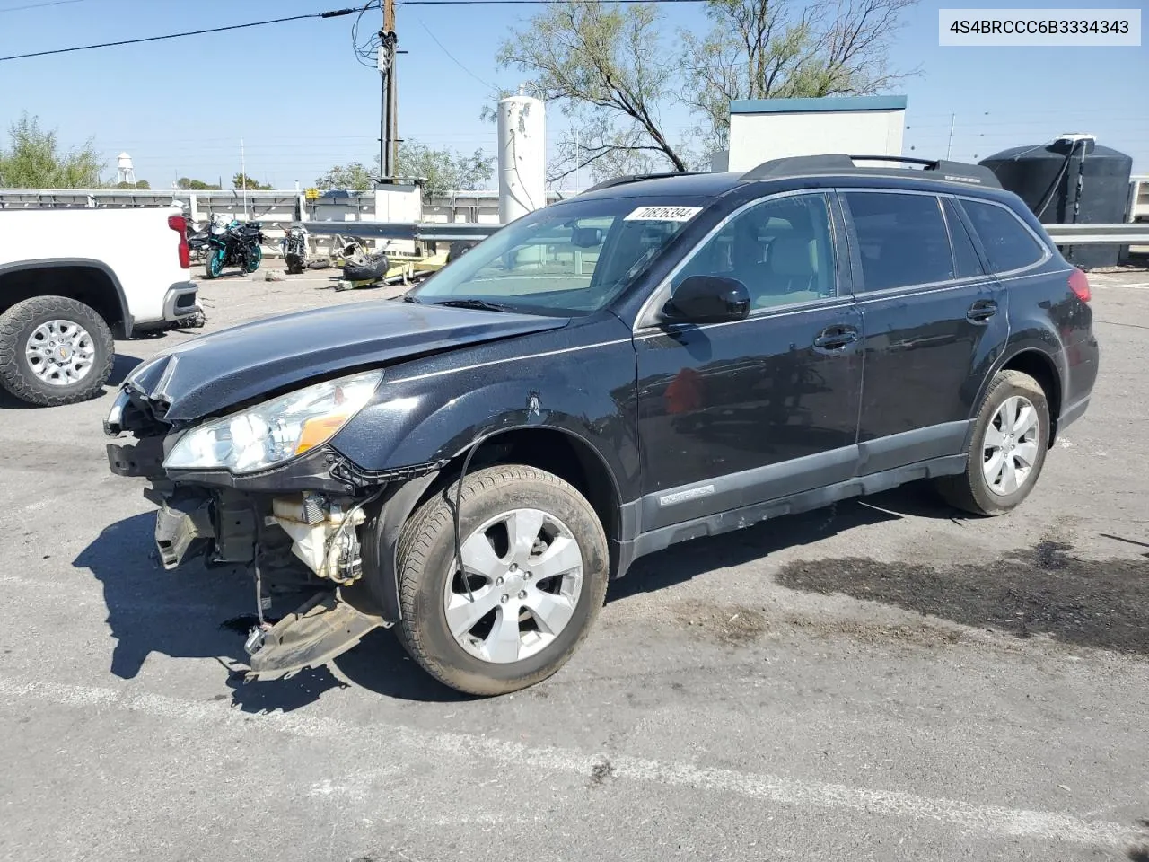 2011 Subaru Outback 2.5I Premium VIN: 4S4BRCCC6B3334343 Lot: 70826394