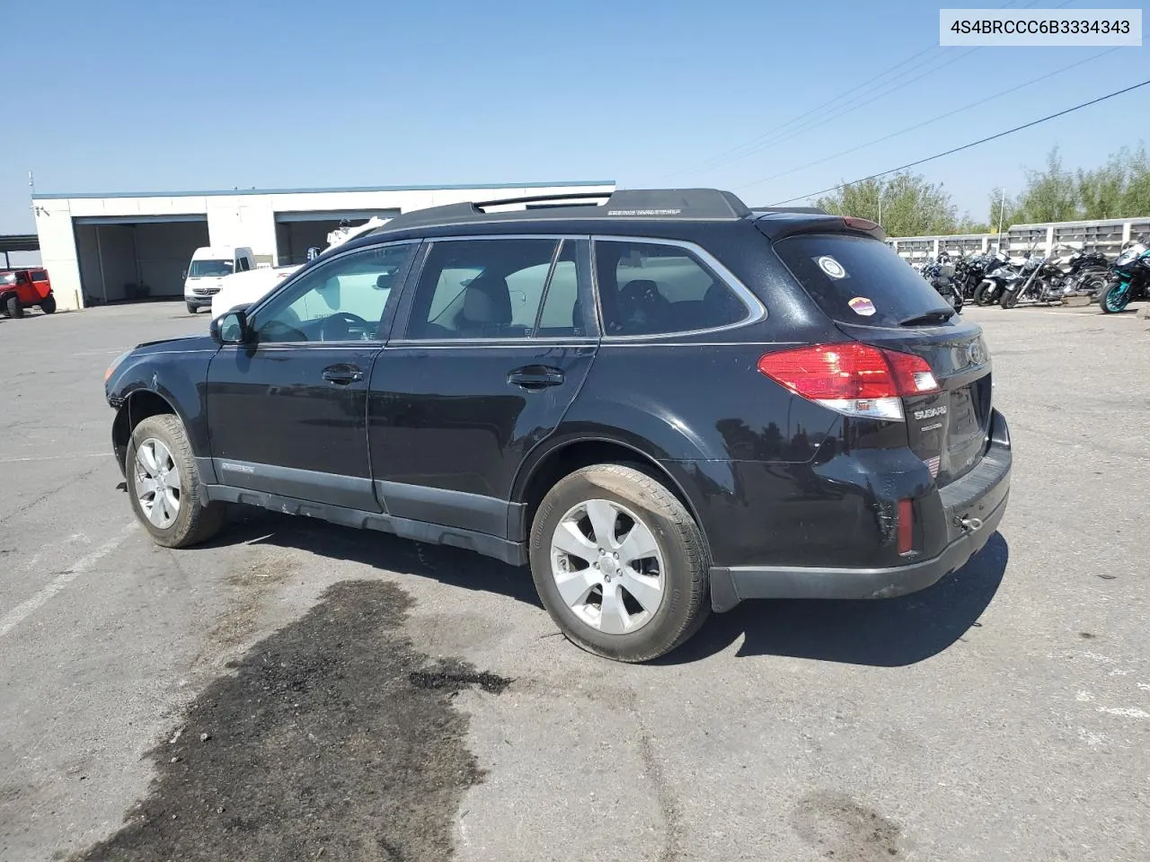 2011 Subaru Outback 2.5I Premium VIN: 4S4BRCCC6B3334343 Lot: 70826394