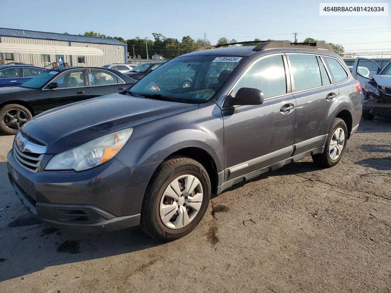 2011 Subaru Outback 2.5I VIN: 4S4BRBAC4B1426334 Lot: 71354434