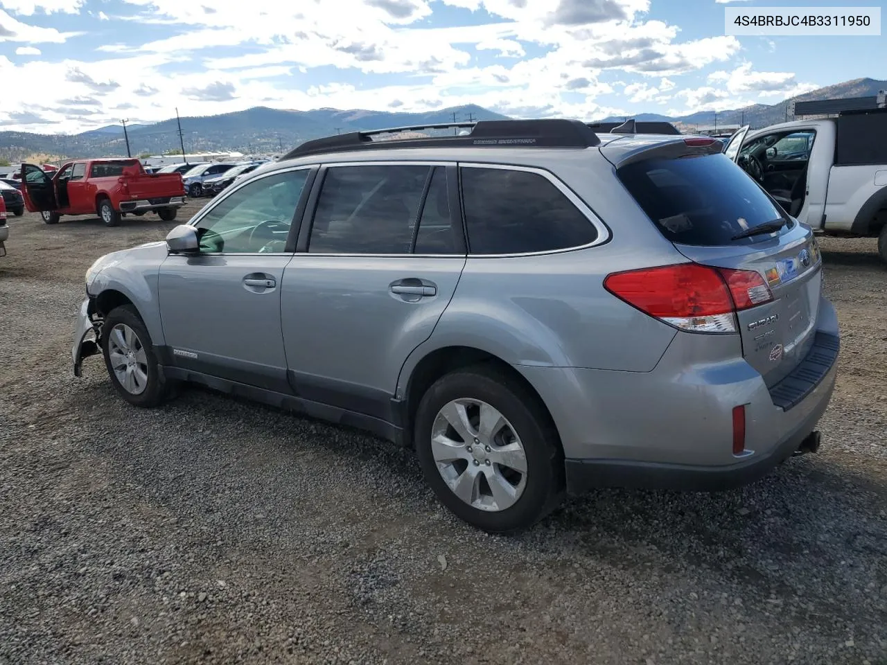 4S4BRBJC4B3311950 2011 Subaru Outback 2.5I Limited