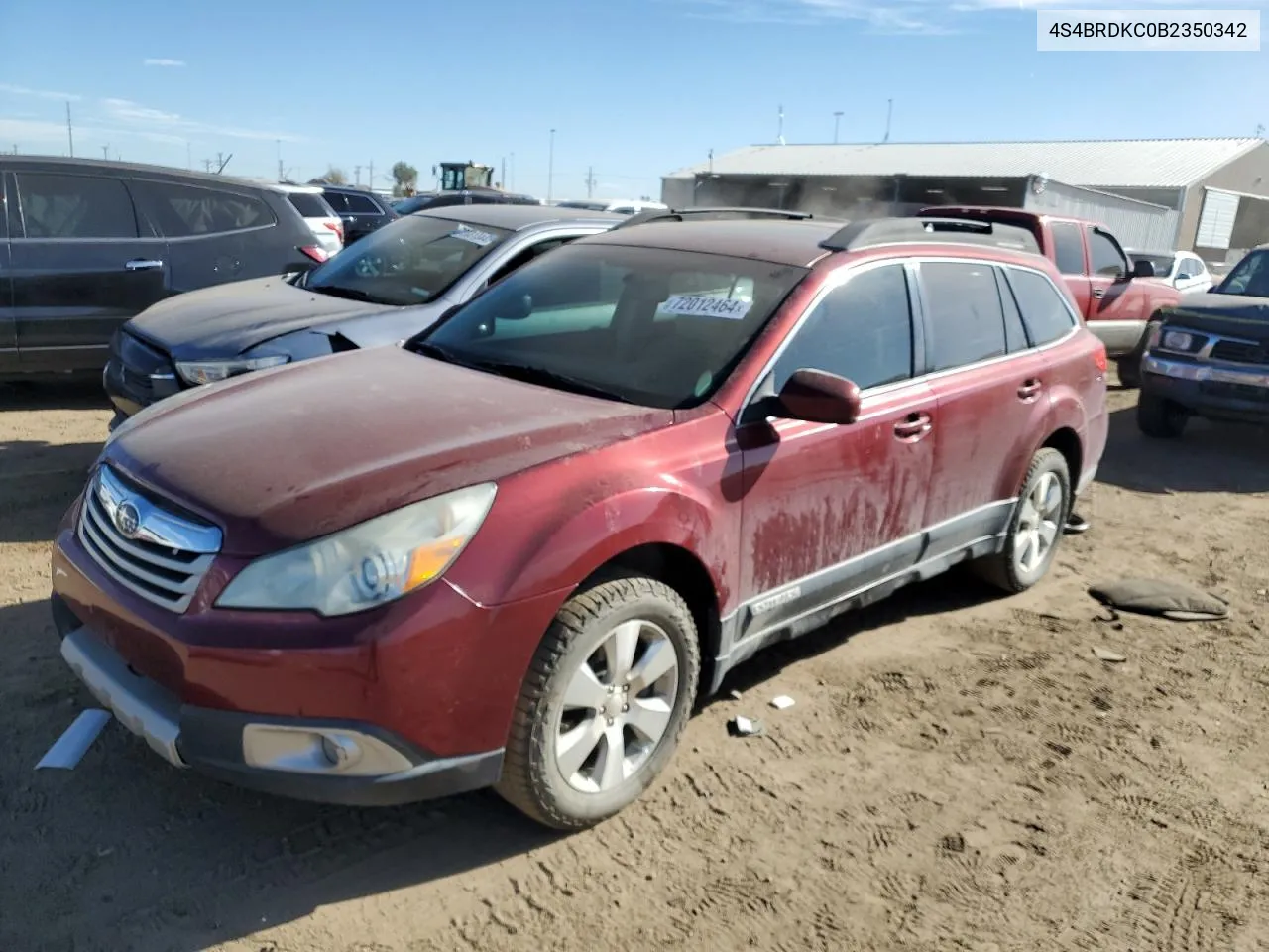 2011 Subaru Outback 3.6R Limited VIN: 4S4BRDKC0B2350342 Lot: 72012464