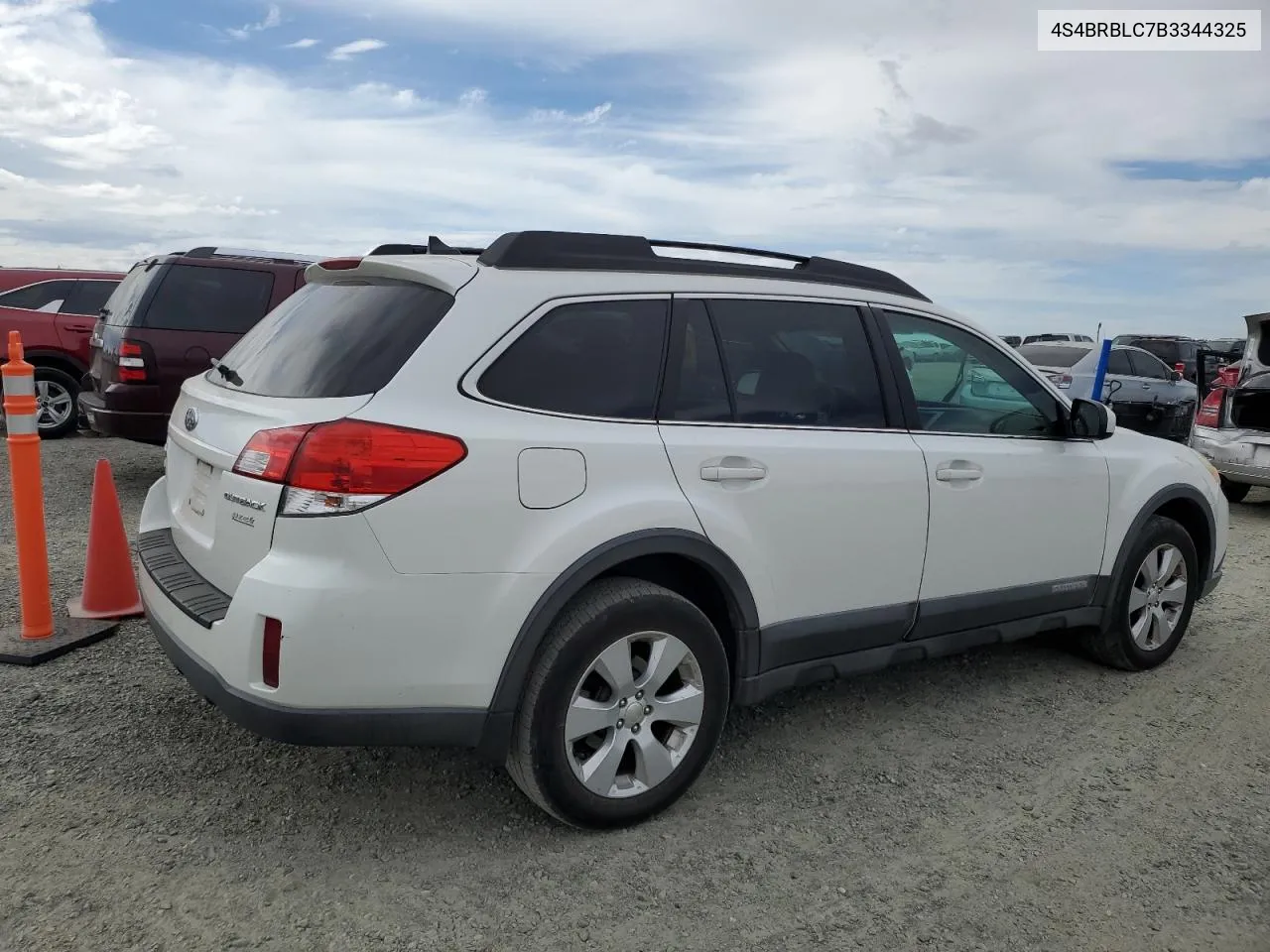 2011 Subaru Outback 2.5I Limited VIN: 4S4BRBLC7B3344325 Lot: 72231614