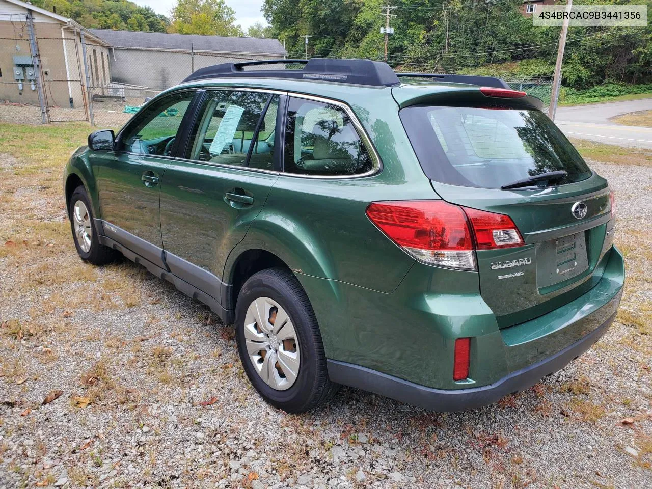 2011 Subaru Outback 2.5I VIN: 4S4BRCAC9B3441356 Lot: 72397774