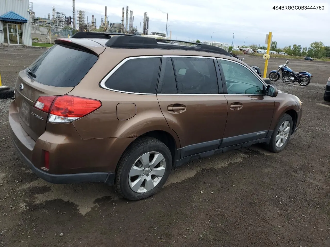 2011 Subaru Outback 2.5I Premium VIN: 4S4BRGGC0B3444760 Lot: 73050564