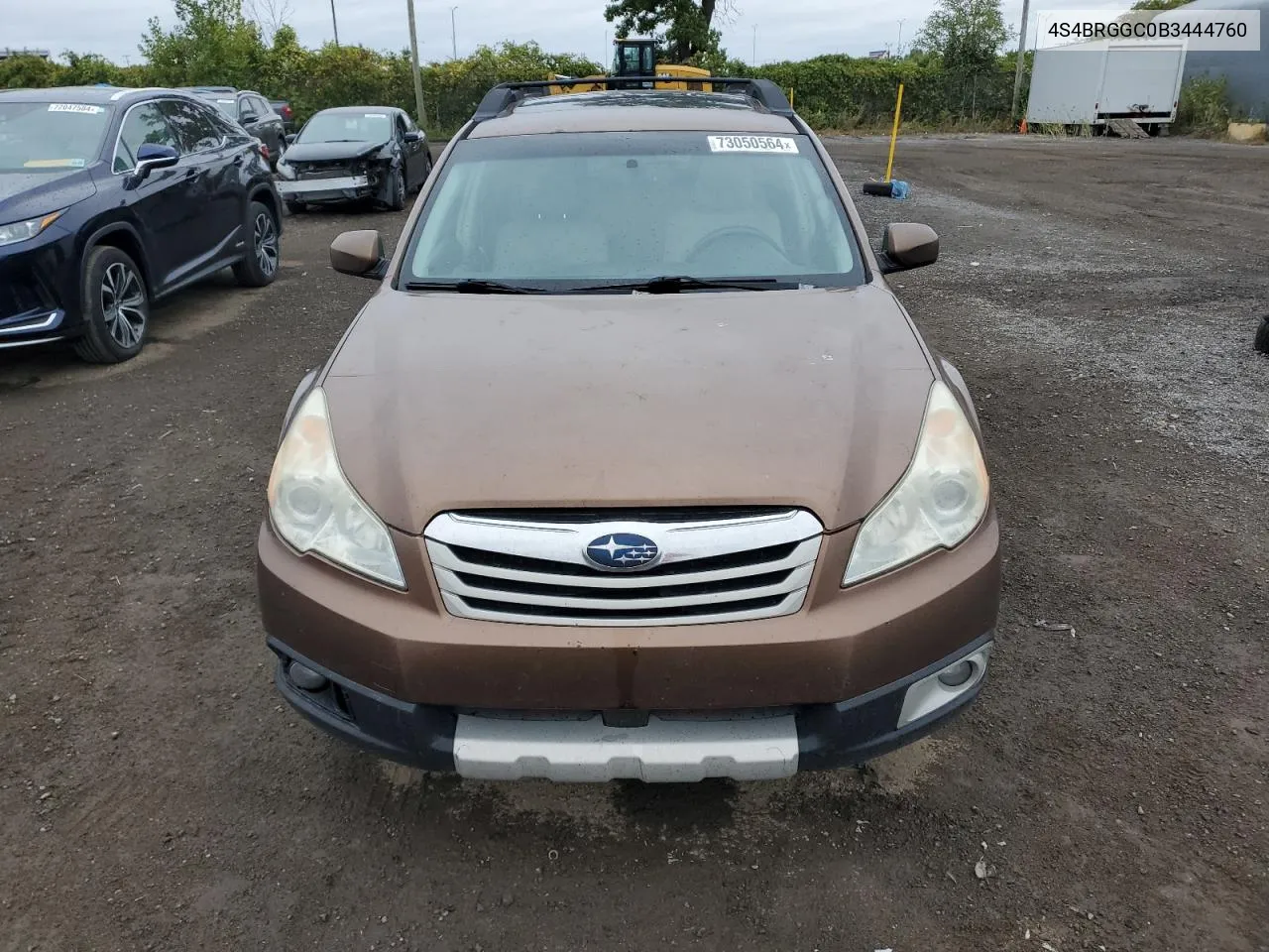 2011 Subaru Outback 2.5I Premium VIN: 4S4BRGGC0B3444760 Lot: 73050564