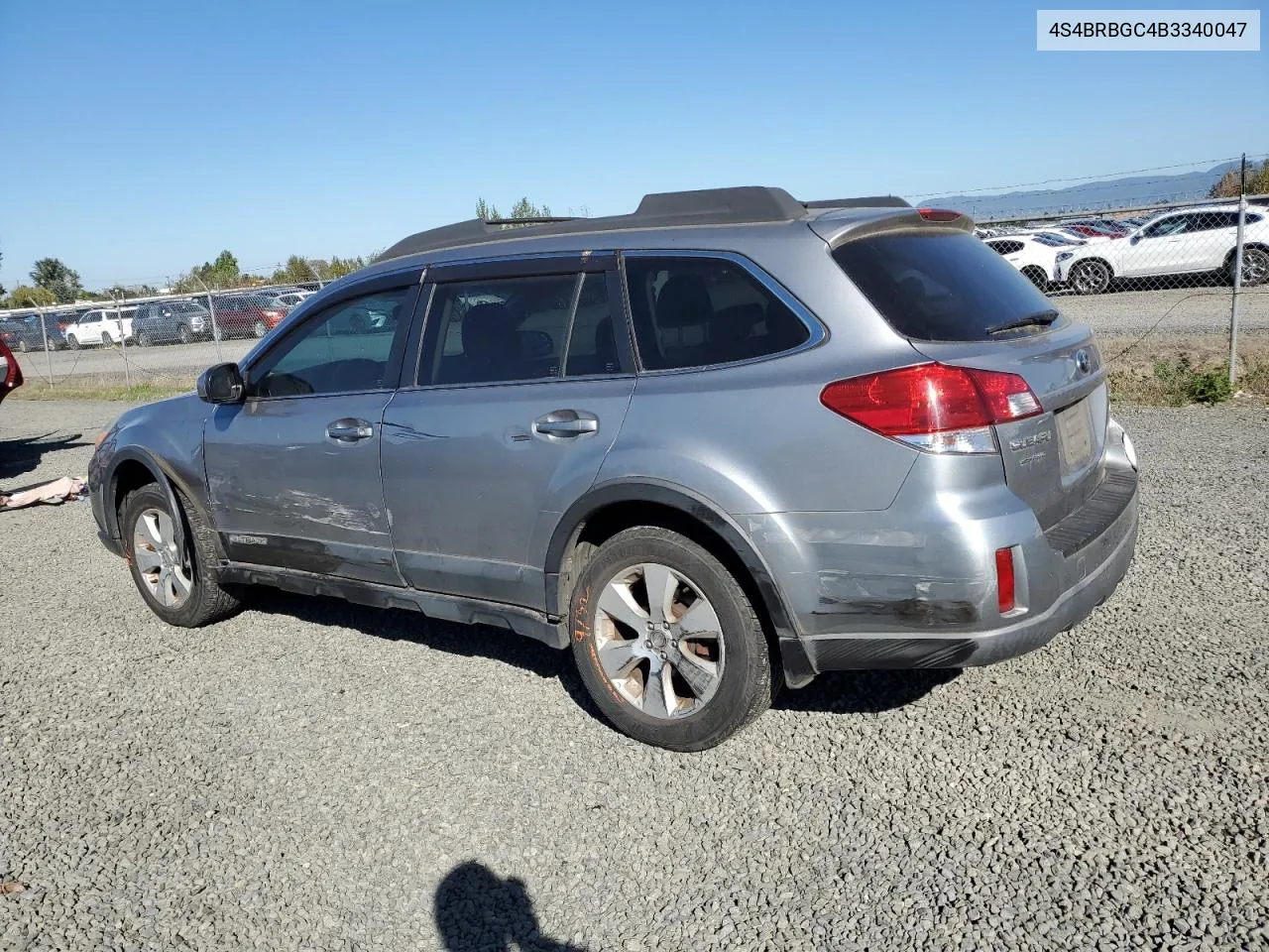 2011 Subaru Outback 2.5I Premium VIN: 4S4BRBGC4B3340047 Lot: 74012054