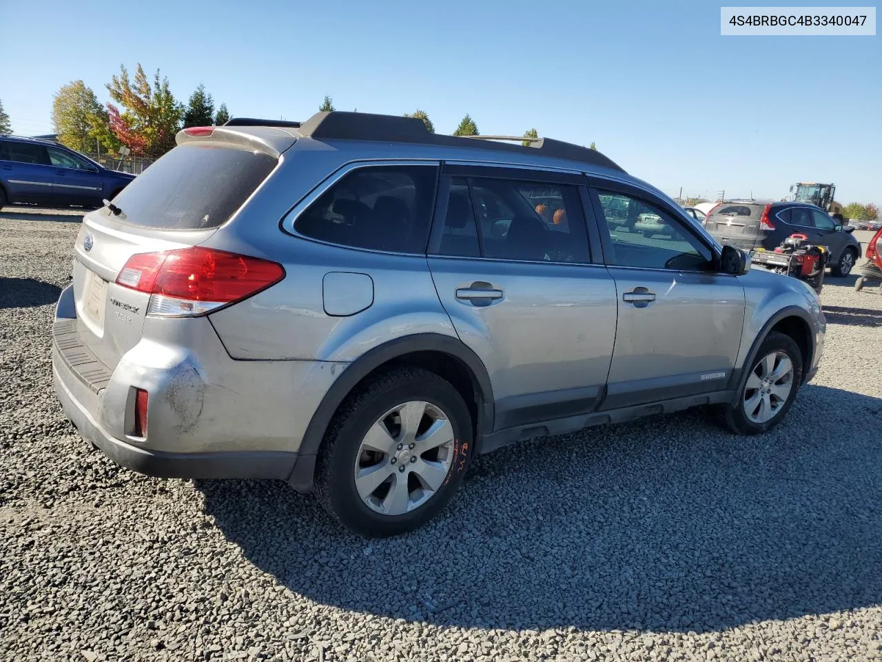 2011 Subaru Outback 2.5I Premium VIN: 4S4BRBGC4B3340047 Lot: 74012054