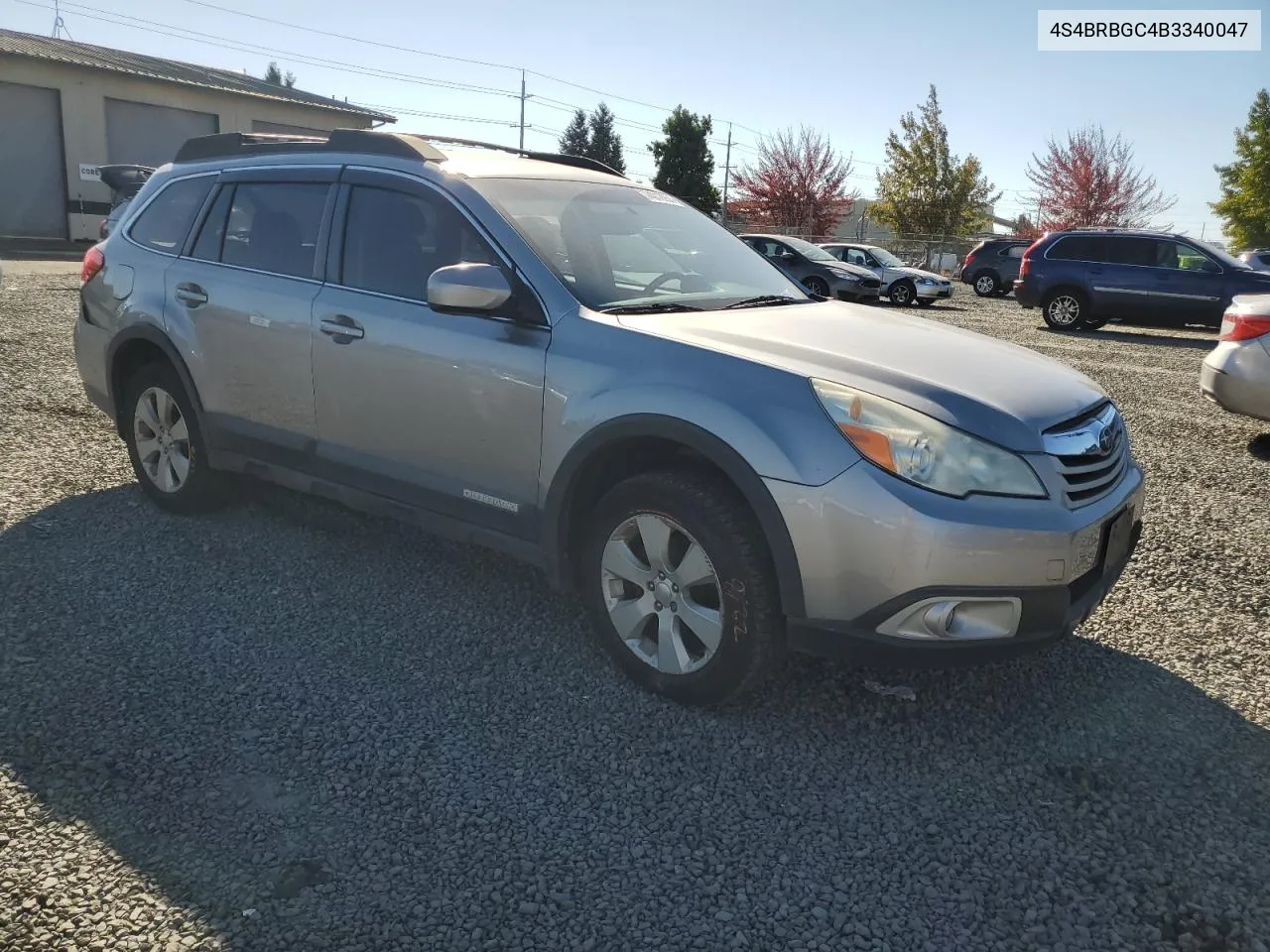 2011 Subaru Outback 2.5I Premium VIN: 4S4BRBGC4B3340047 Lot: 74012054