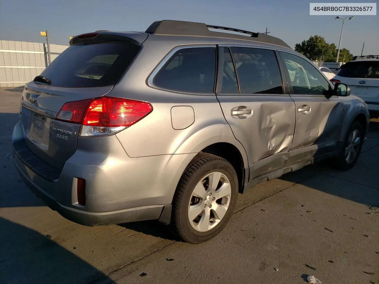 2011 Subaru Outback 2.5I Premium VIN: 4S4BRBGC7B3326577 Lot: 74039294