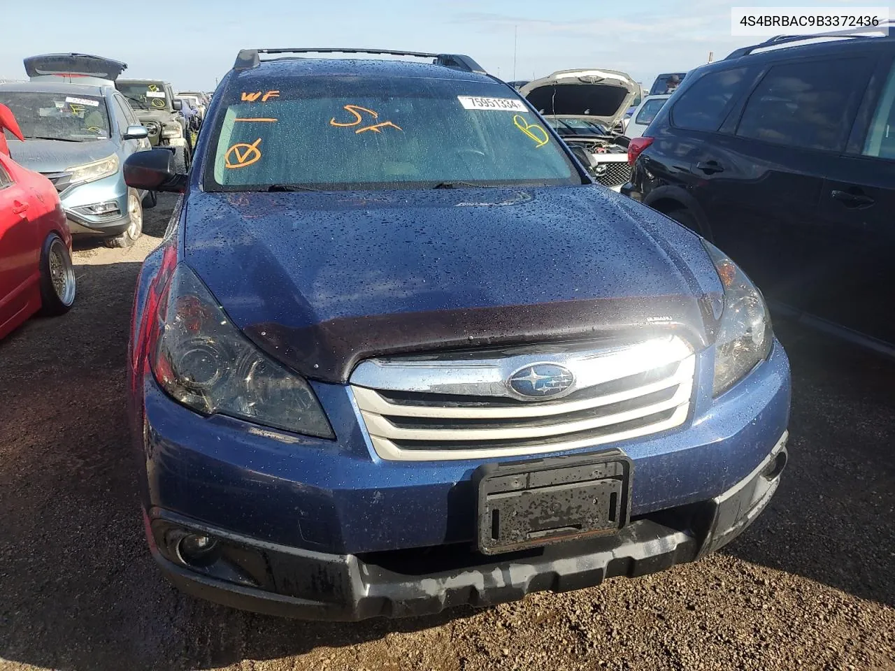 2011 Subaru Outback 2.5I VIN: 4S4BRBAC9B3372436 Lot: 75951334