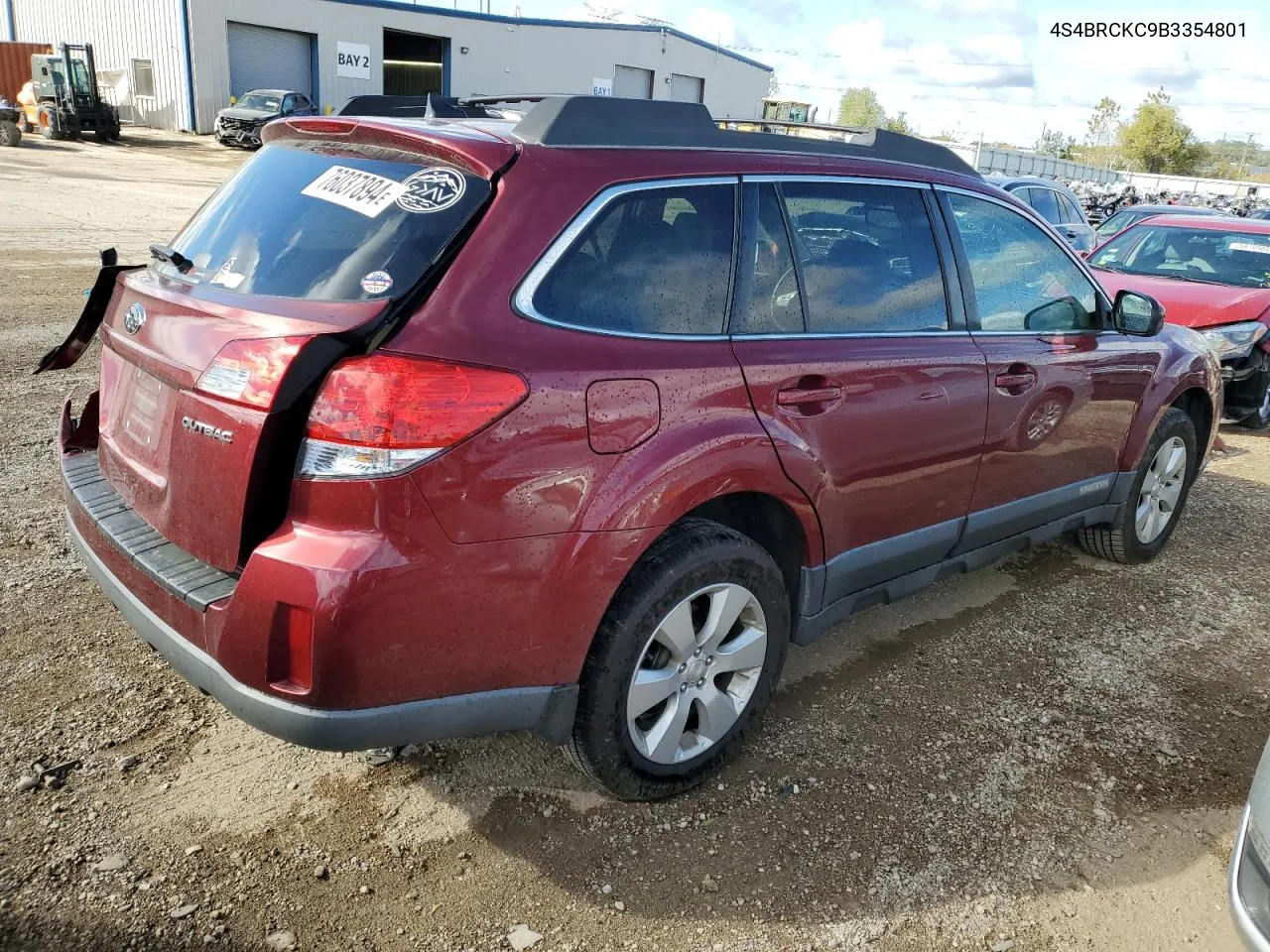 2011 Subaru Outback 2.5I Limited VIN: 4S4BRCKC9B3354801 Lot: 76037894