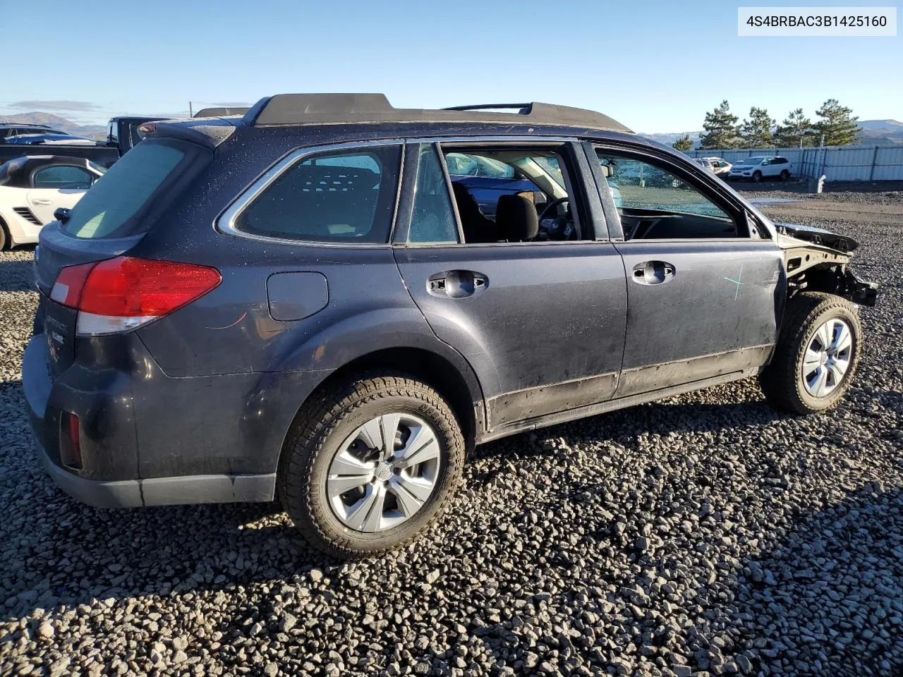 2011 Subaru Outback 2.5I VIN: 4S4BRBAC3B1425160 Lot: 76066804