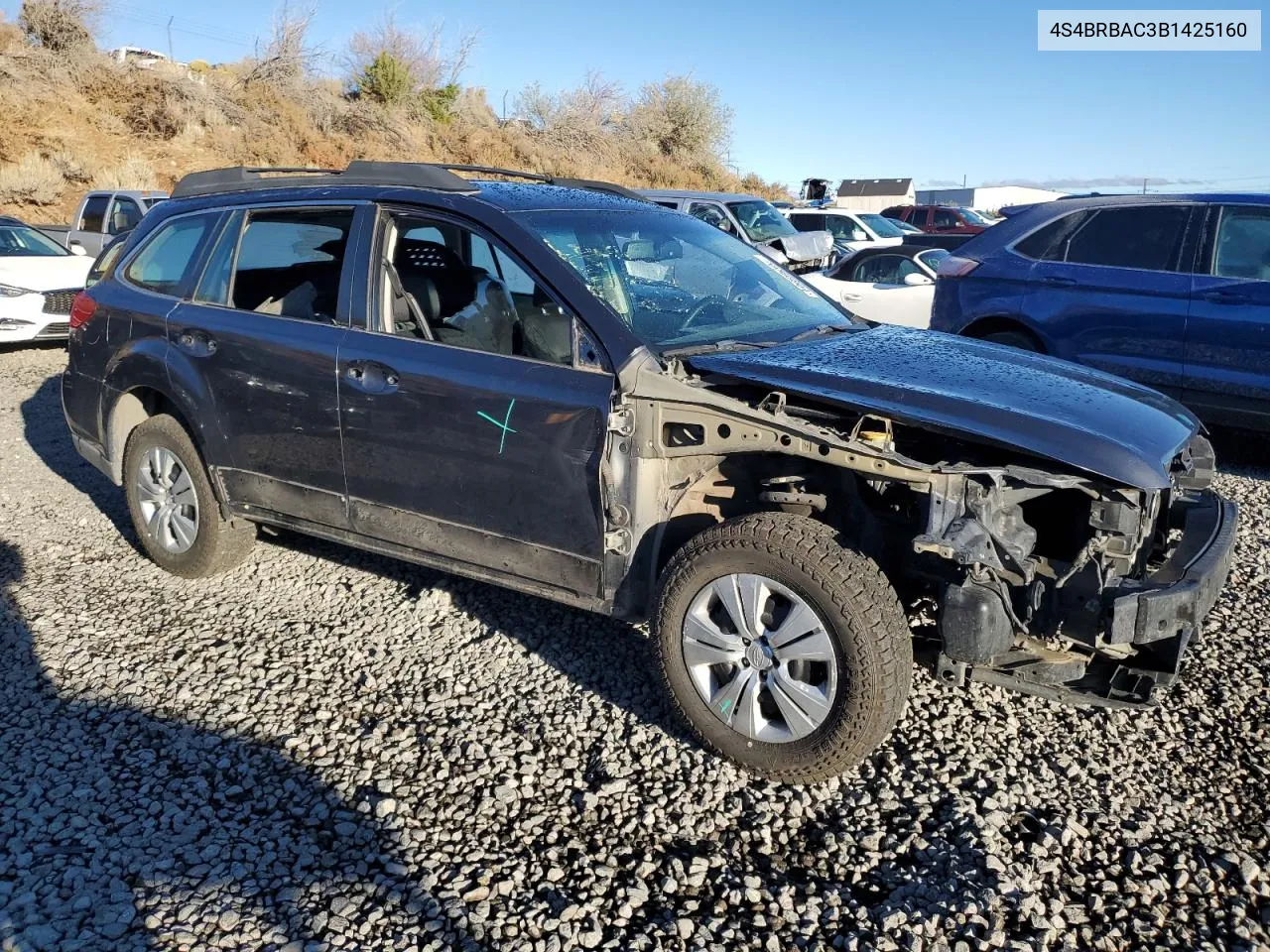 2011 Subaru Outback 2.5I VIN: 4S4BRBAC3B1425160 Lot: 76066804