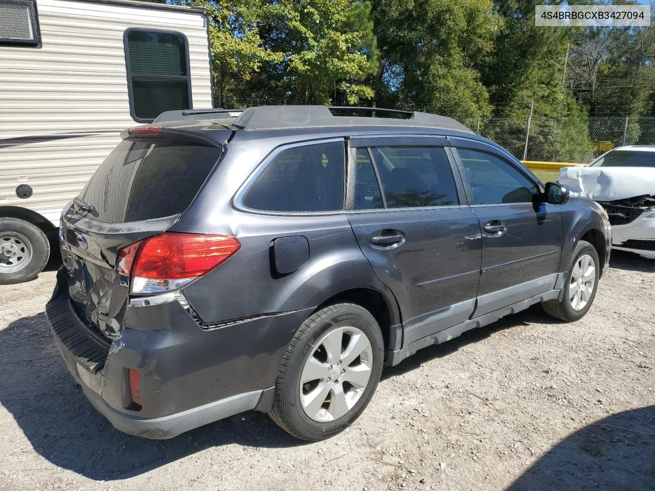 2011 Subaru Outback 2.5I Premium VIN: 4S4BRBGCXB3427094 Lot: 76118634