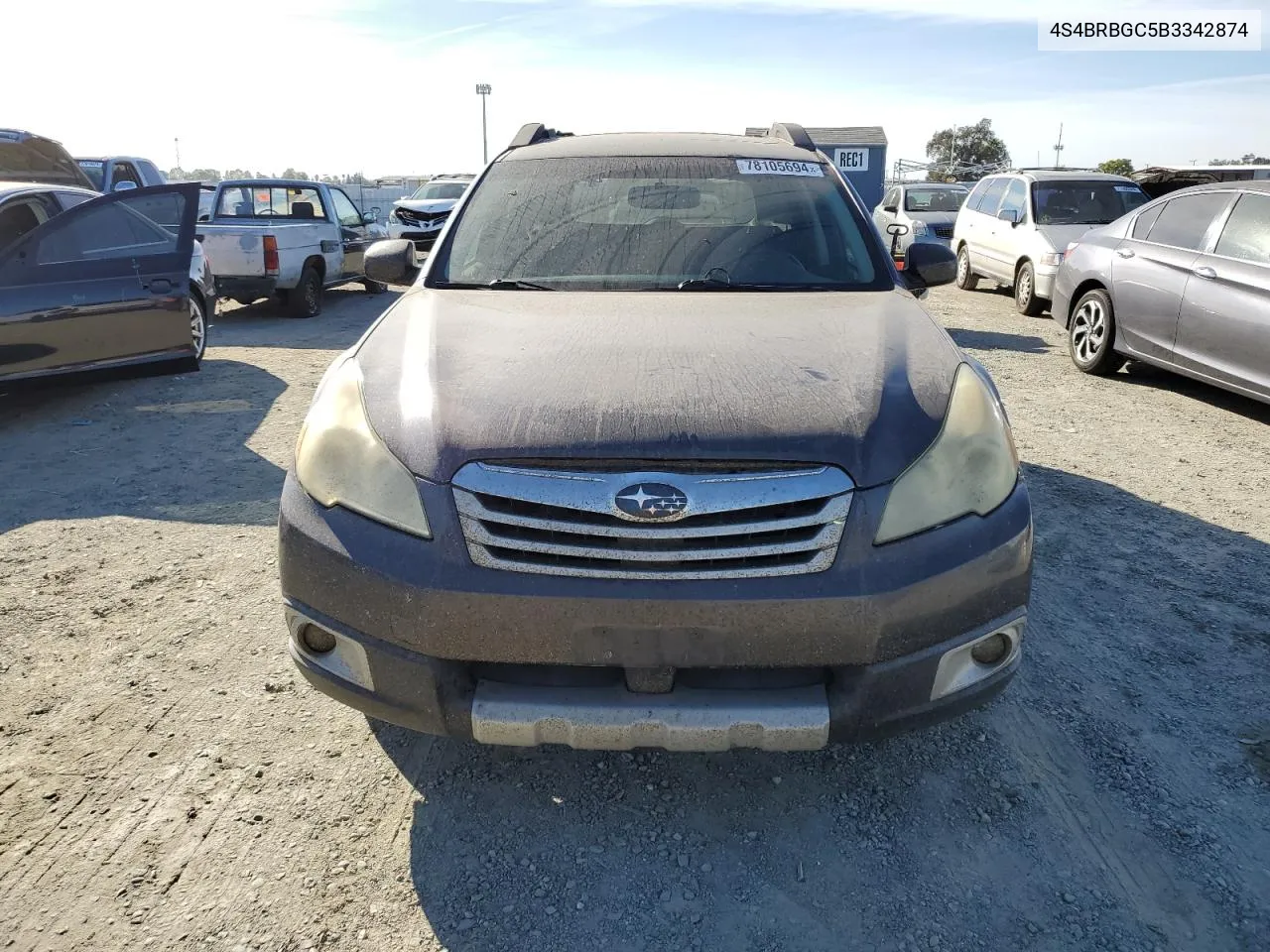 2011 Subaru Outback 2.5I Premium VIN: 4S4BRBGC5B3342874 Lot: 78105694