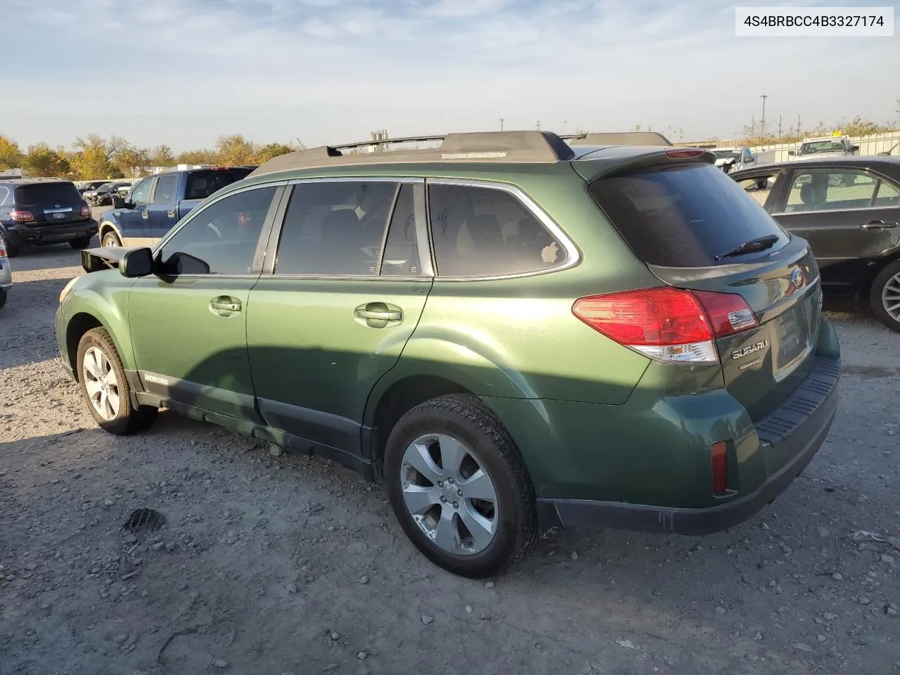 2011 Subaru Outback 2.5I Premium VIN: 4S4BRBCC4B3327174 Lot: 78360124