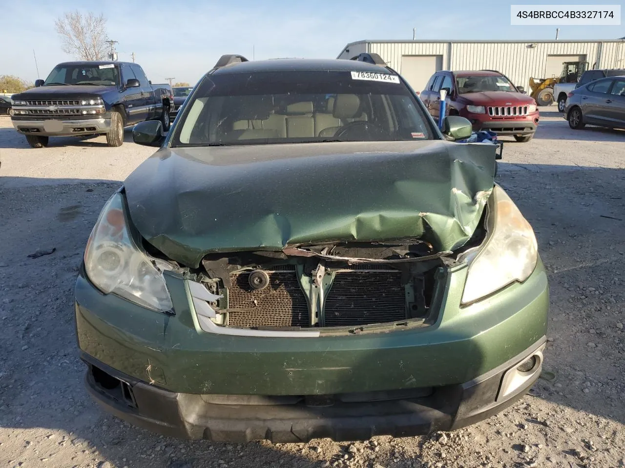 2011 Subaru Outback 2.5I Premium VIN: 4S4BRBCC4B3327174 Lot: 78360124